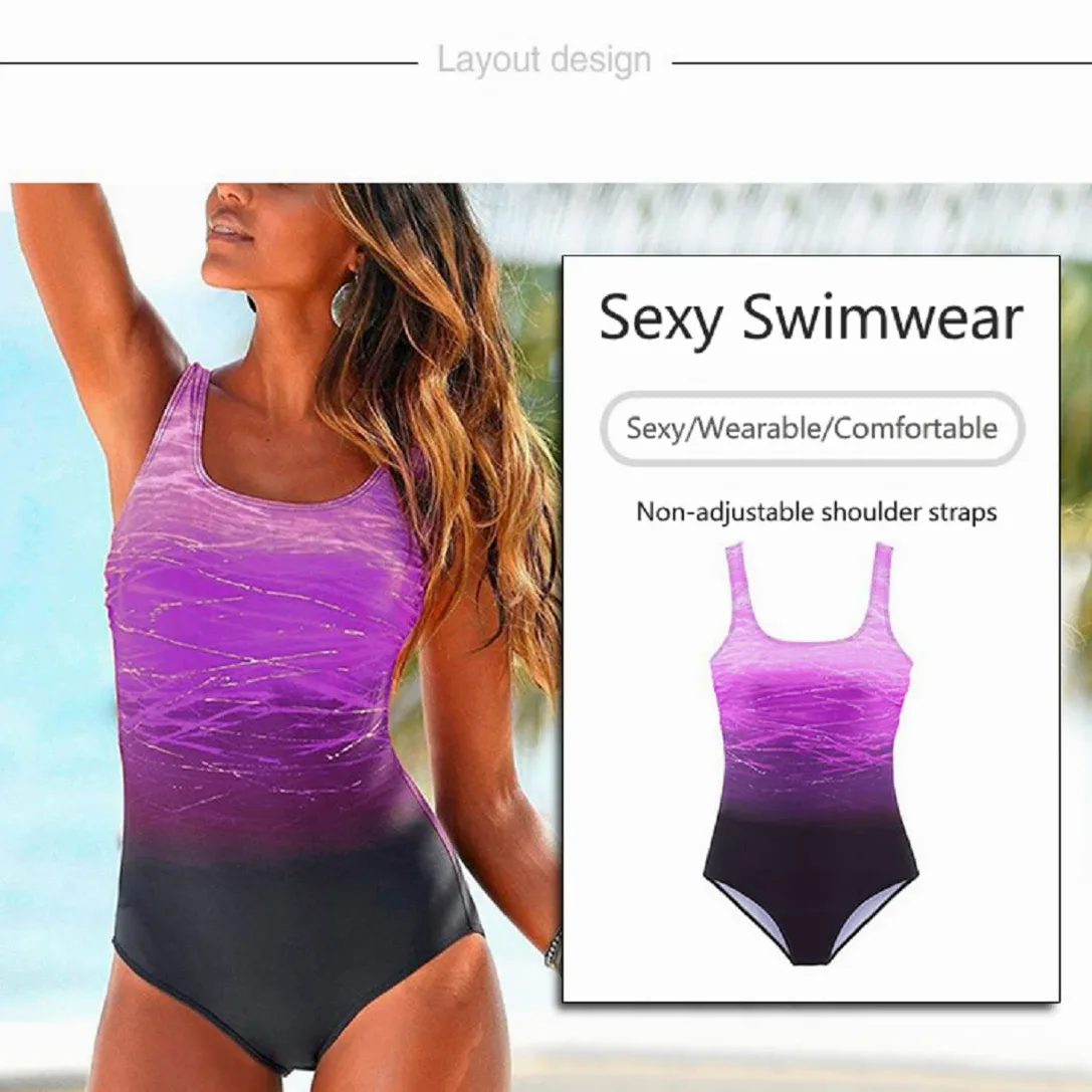Damski kostium kąpielowy, sportowy, wyszczuplający brzuch, jednoczęściowy kostium kąpielowy, seksowny, push up, kostium kąpielowy, monokini, moda plażowa, na lato