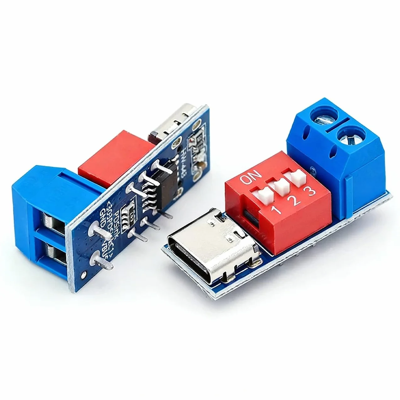 Moduł USB-C PD Trigger Board - zestaw 3 szt. z przełącznikiem DIP, USB C, Breakout Board do 5 V/9 V/12 V/15 V/20 V, PD/QC moduł szybkiego ładowania, kompatybilny z PD 3.0/2.0 i QC 3.0