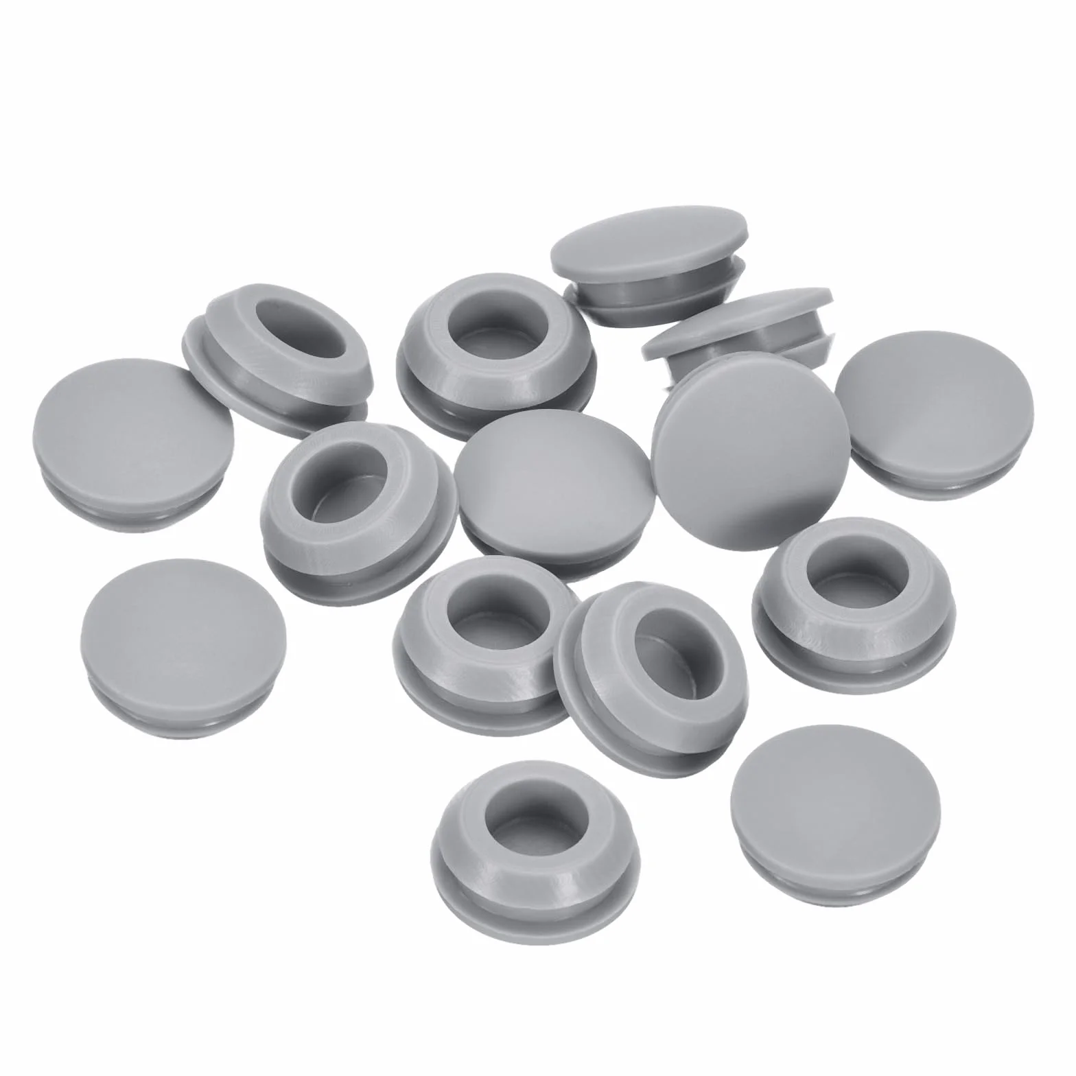 QUARKZMAN 15 sztuk zatyczek silikonowych, okrągłe, gumowe zatyczki do zatrzasków w otworach 12-13 mm, wodoszczelne zatyczki do metalowych rur, zaślepki do mebli, szare