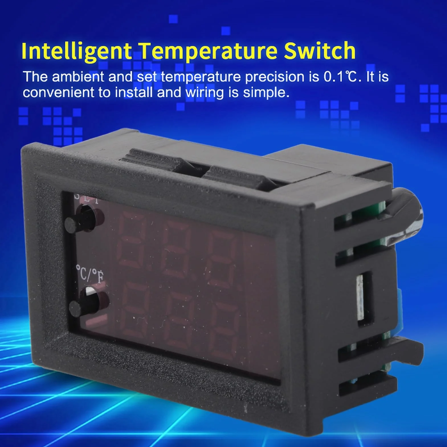 Termostat Cyfrowy DC 12V Regulator Temperatury Allzweck-Temperaturreglertermostat Z Czujnikiem Do Grzejników i Systemów Chłodzących