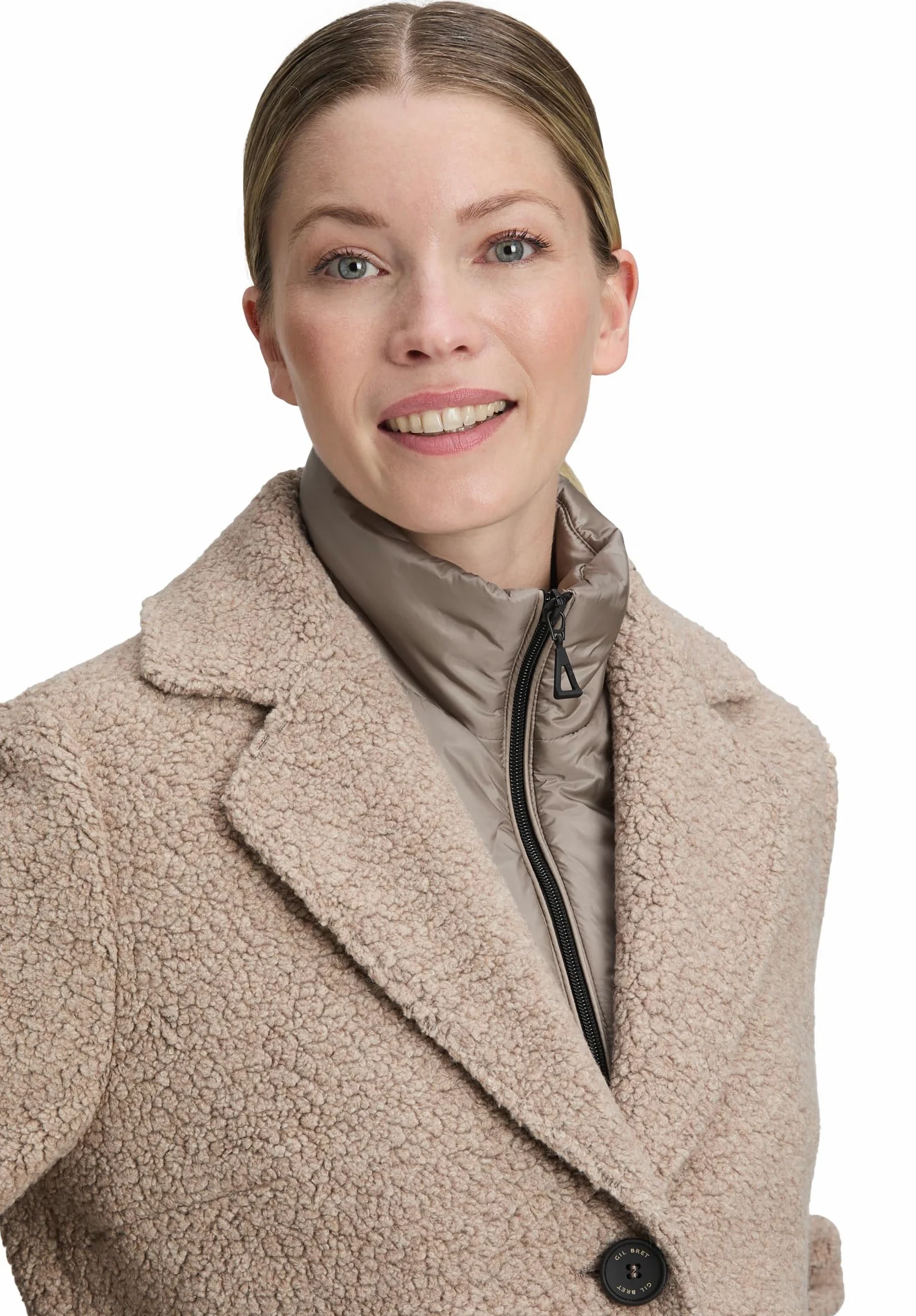 Gil Bret Płaszcz damski, wełniany płaszcz, taupe Grey, 44