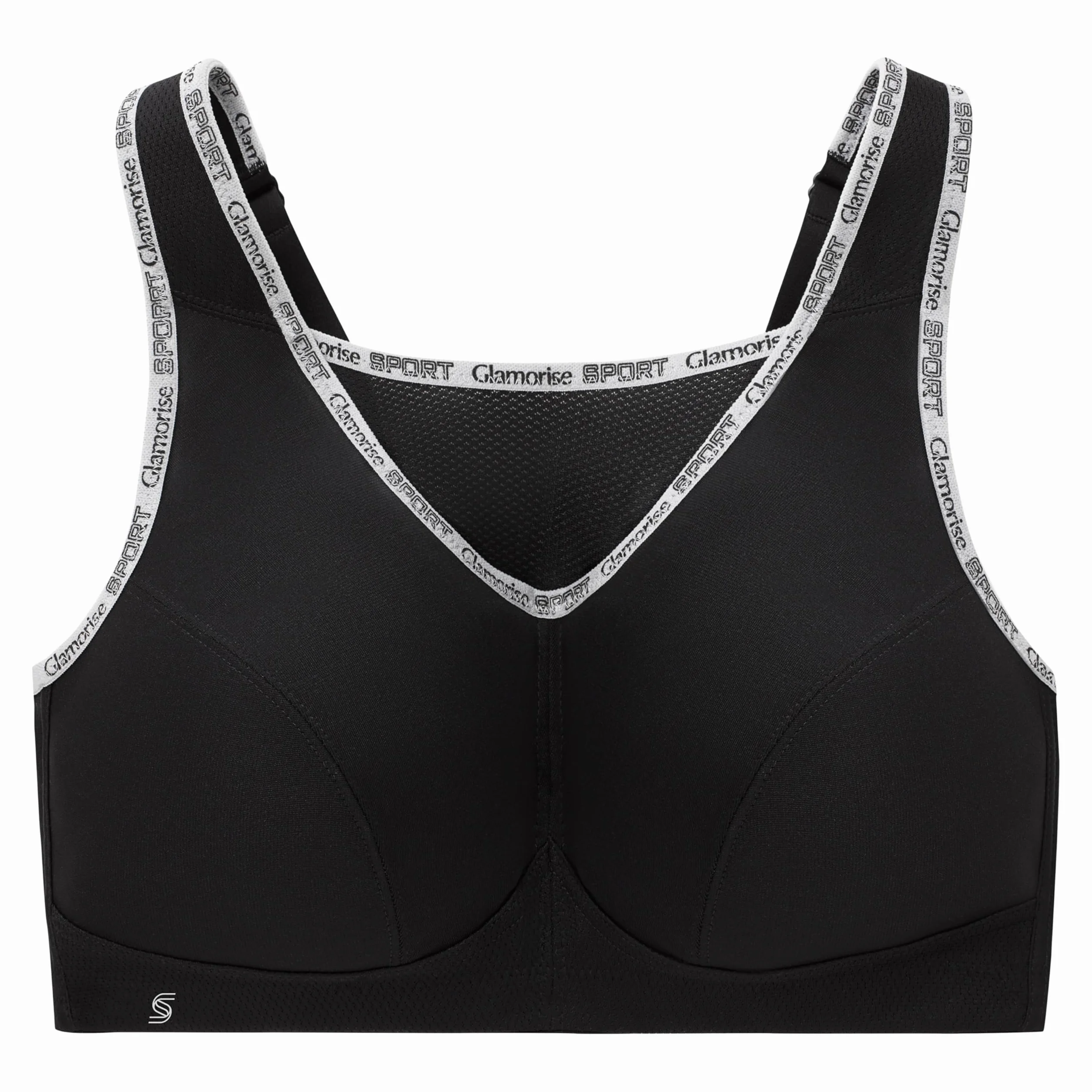 Glamorise Biustonosz damski sportowy z perfekcyjnym trzymaniem, czarny, 100H