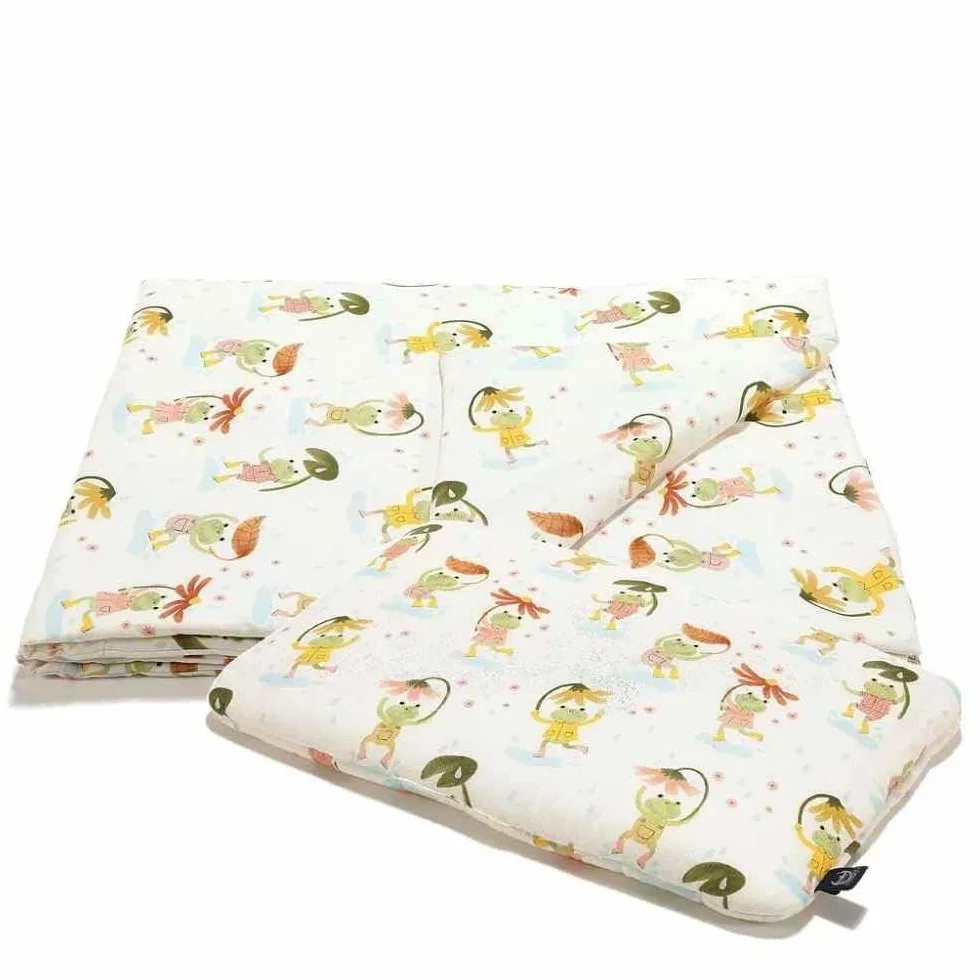Komplet pościeli bambusowej Frogs M 80x100 20x30 La Millou