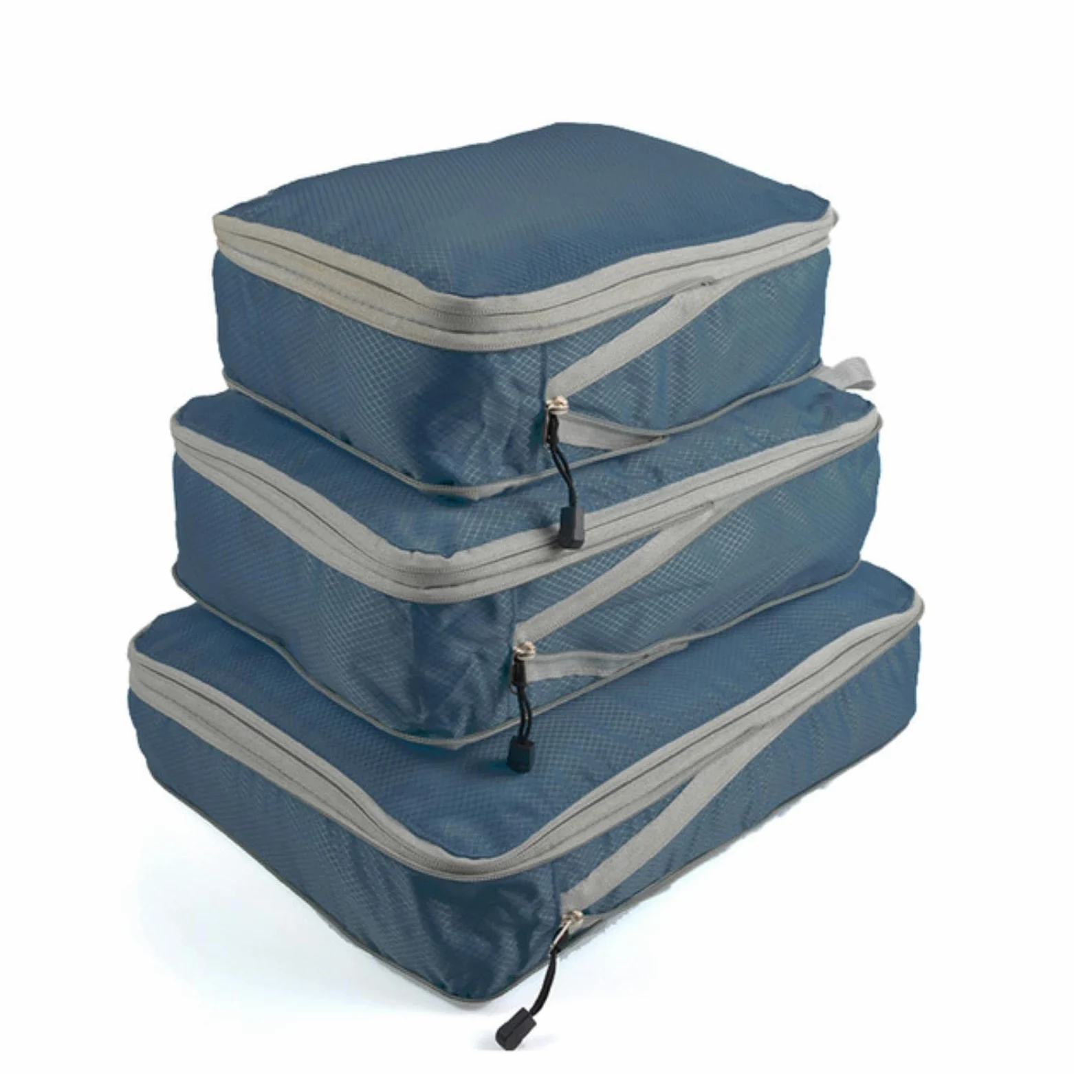 1 szt. Kostki do pakowania Składana wodoodporna torba podróżna do przechowywania Walizka Nylon Przenośna z torebką Organizator bagażu - duży 40X30CM Tylko 1, czarny (granatowy mały 30X20CM tylko 1)