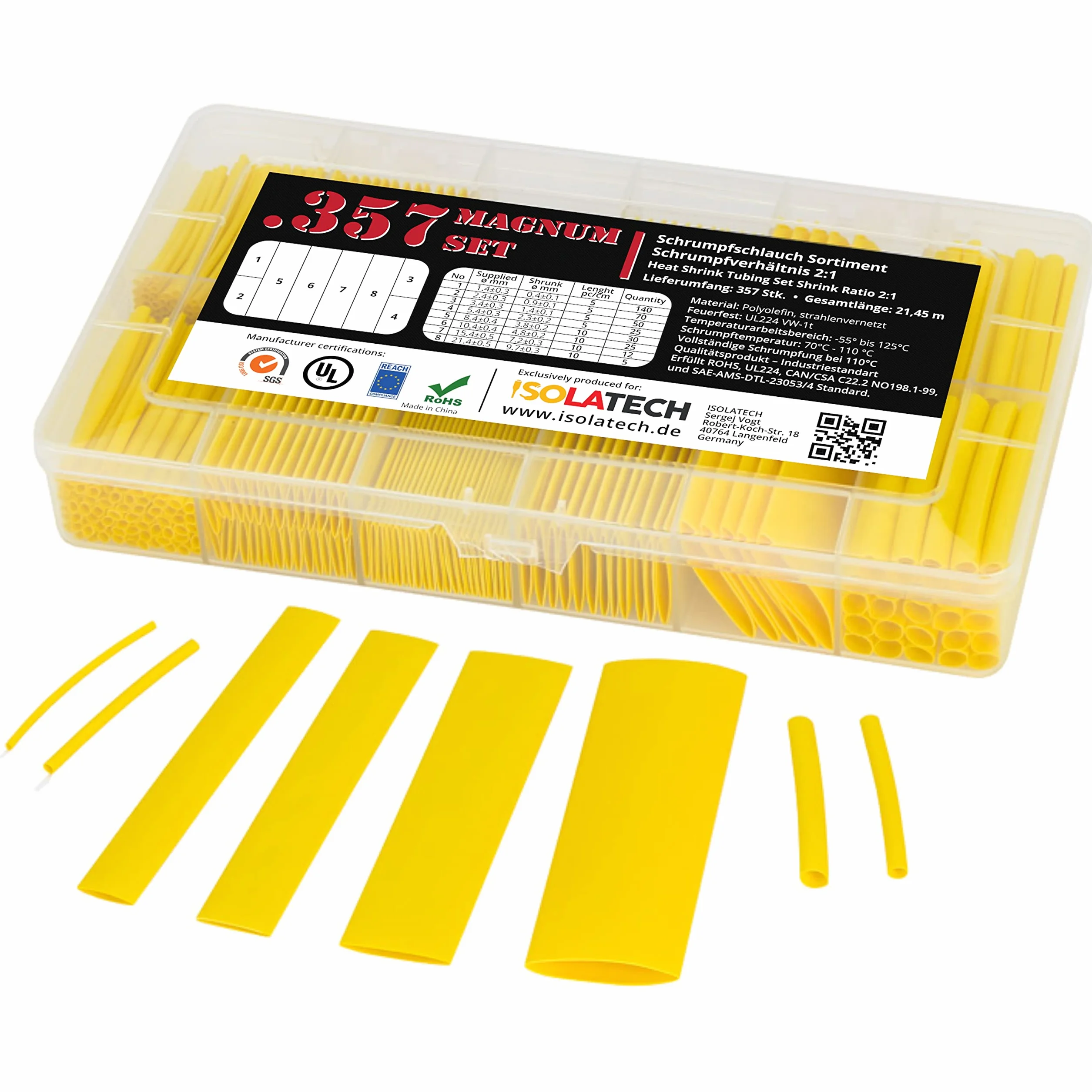 ISO-PROFI® 357-czciowy Magnum termokurczliwy zestaw opakowanie óte 2:1