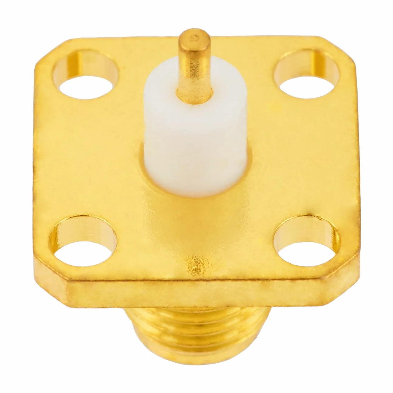 Vecys 2 Stuks SMA Żeński Panel Podwozia RF Adapter Koncentryczny 50 Ohm SMA Żeński 4 Otworowa Złącze do Montażu Panelowego do Anteny Radiowej Kabel Koncentryczny