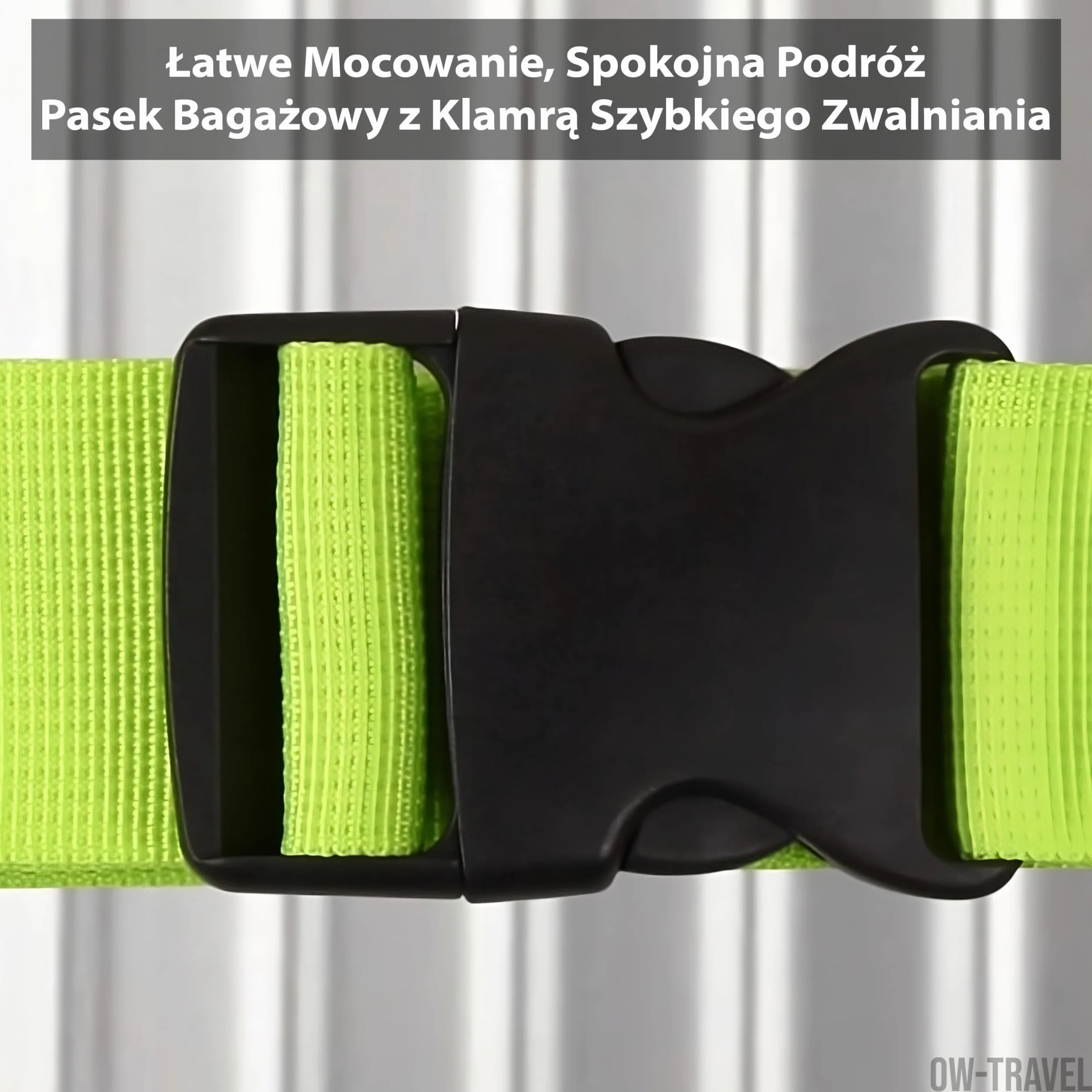 Pasy Do Walizek OW-Travel Mocne Paski Bagażowe z Etykietami Niebieski Zielony Pomarańczowy Różowy
