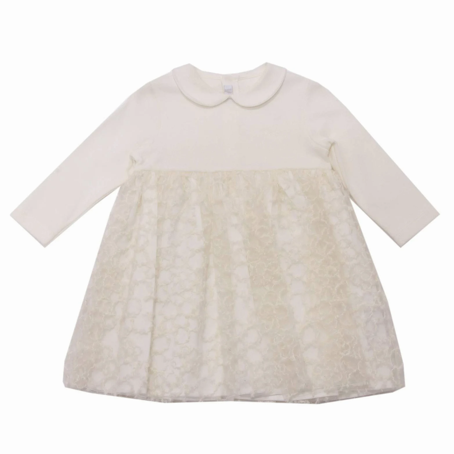 7870AD abito bimba girl IL GUFO off white tulle dress kids