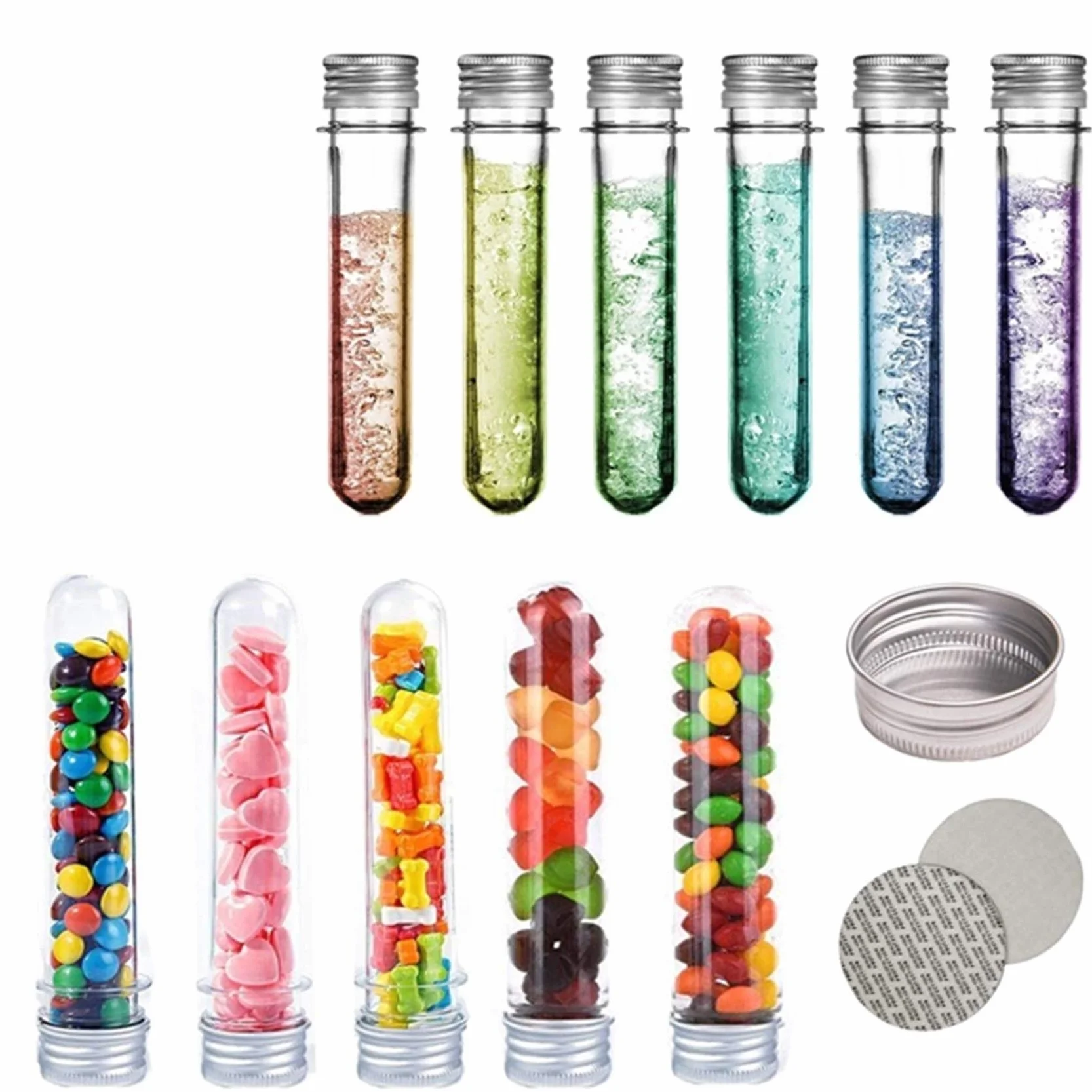 BUYGOO probówki 40 ml przezroczyste samoprzylepne do przechowywania