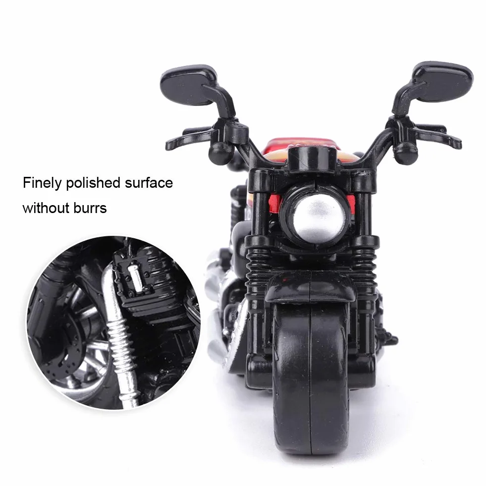 Aluminiowa zabawka motocyklowa Wysoka symulacja Model motocykla Pojazd typu pull-back Zabawka dla dzieci Zestaw prezentowy z zabawkami intelektualnymi (czerwony)