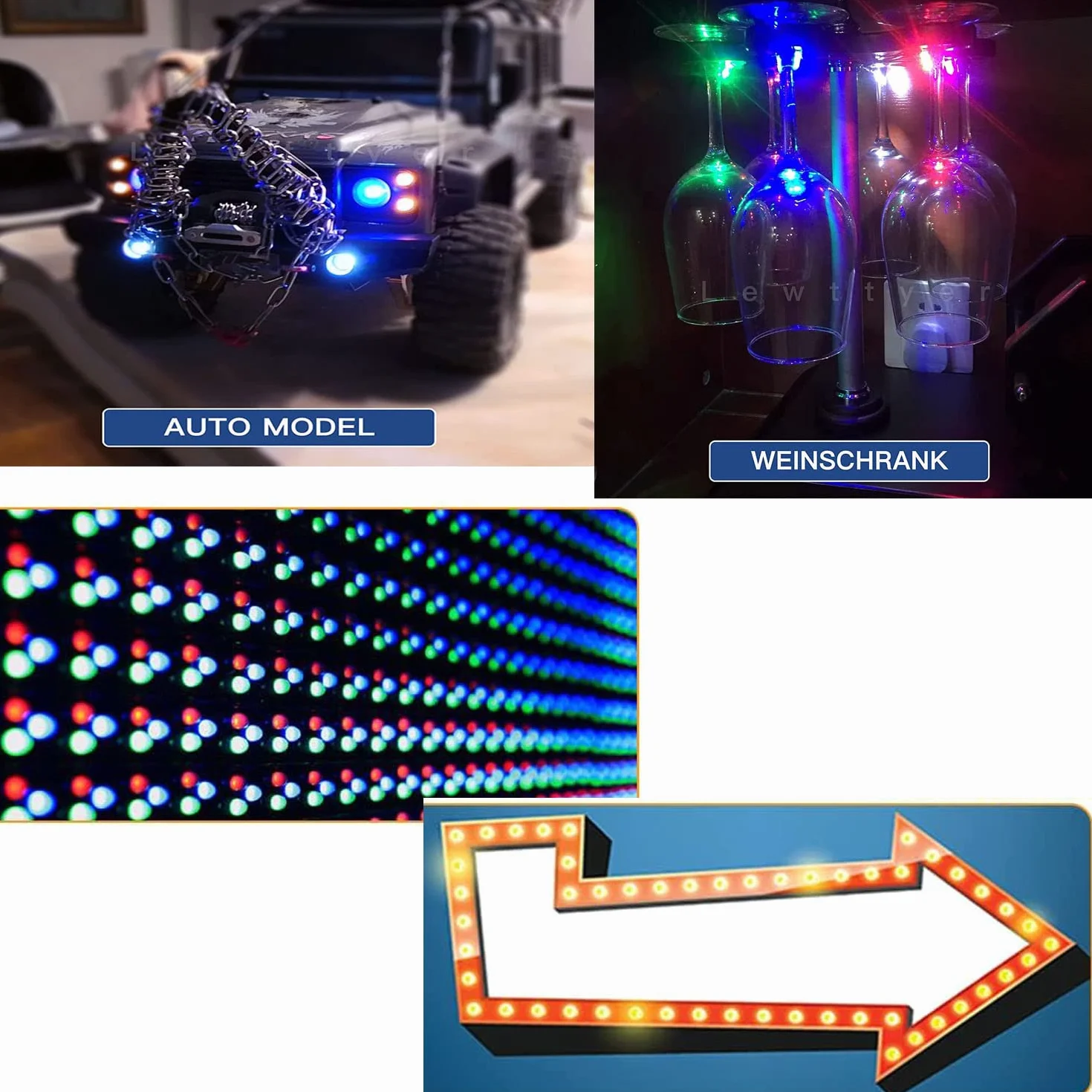 RUNCCI-YUN 100 szt. 5 mm diody LED 3V-9V-12V, diody LED z kablem 12V, oświetlenie modelu kolejowego h0, RC modelowanie, diody LED światło + 100 szt. 5 mm plastikowe pierścienie montażowe LED (czerwone