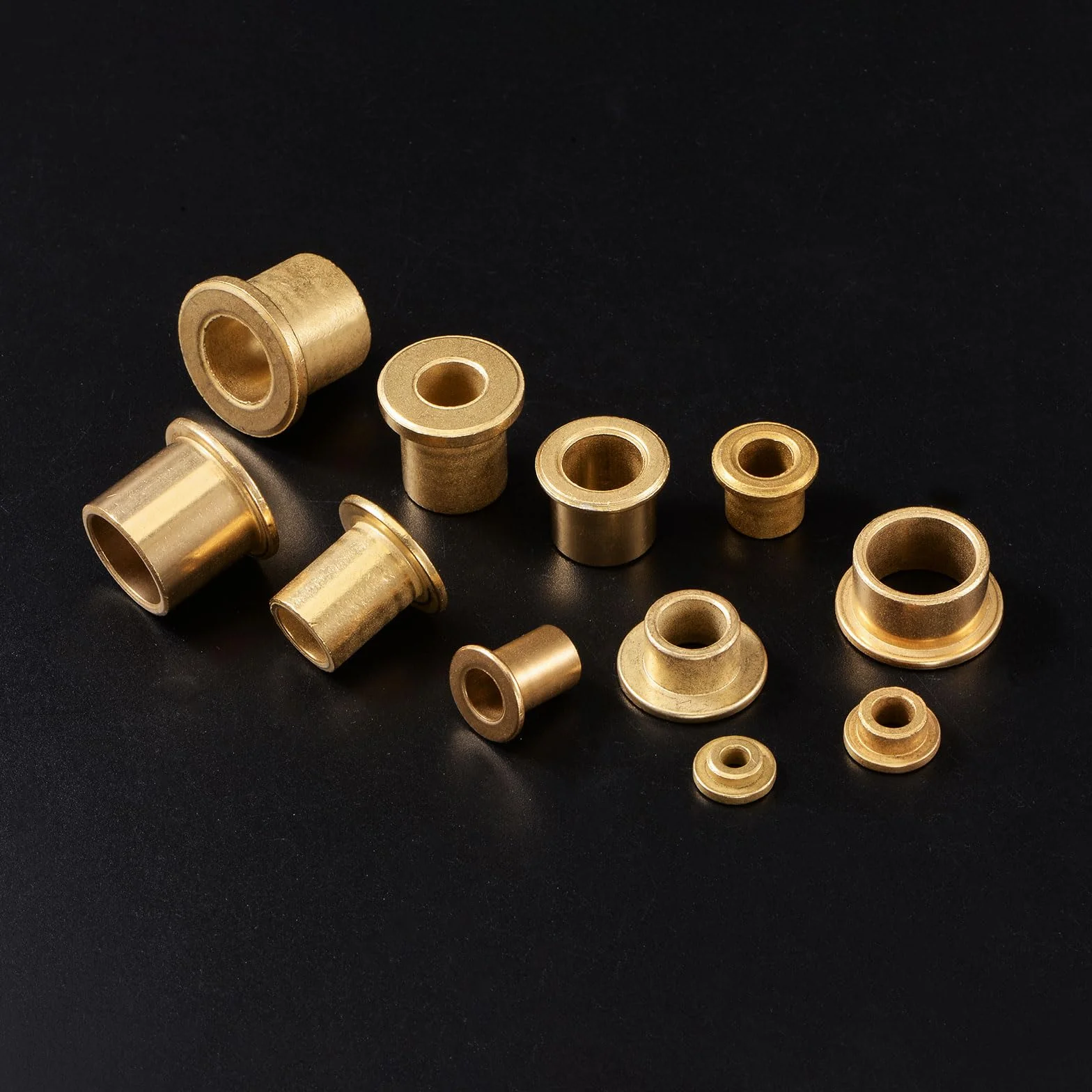 QUARKZMAN 6 sztuk Kołnierz Łożyska Tuleja 8mm Średnica 12mm OD 8mm Długość 2mm Kołnierz Grubość Brąz Tuleje Samo-Smarujące Tuleje Tuleje do Przemysłowych Sprzęt