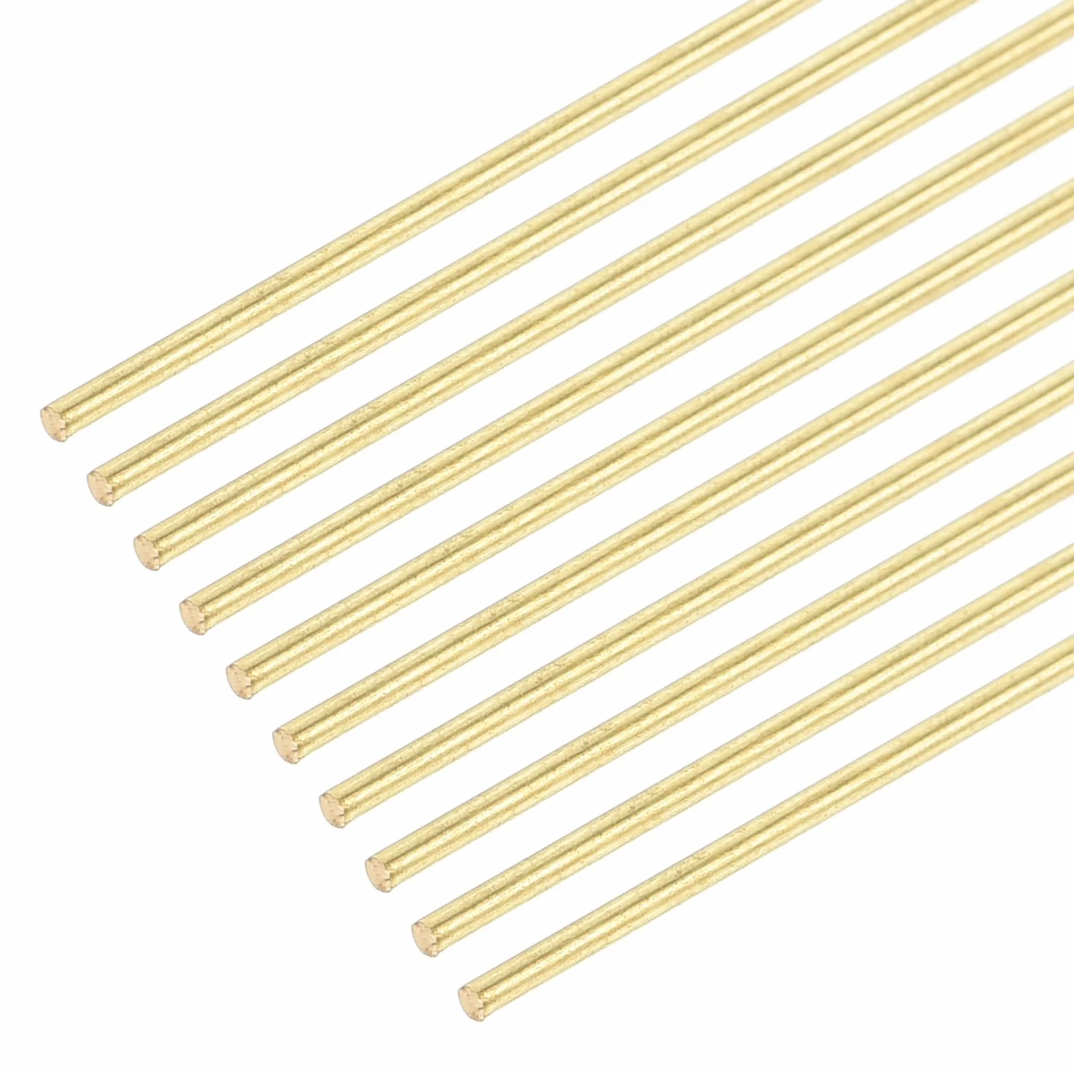 DMiotech 20 sztuk 1,5 mm x 300 mm mosiężne pręty, okrągłe pręty mosiężne do lutowania prętów do samodzielnego spawania, mosiężny pręt tokarski, model wału samolotu, statek samochodowy