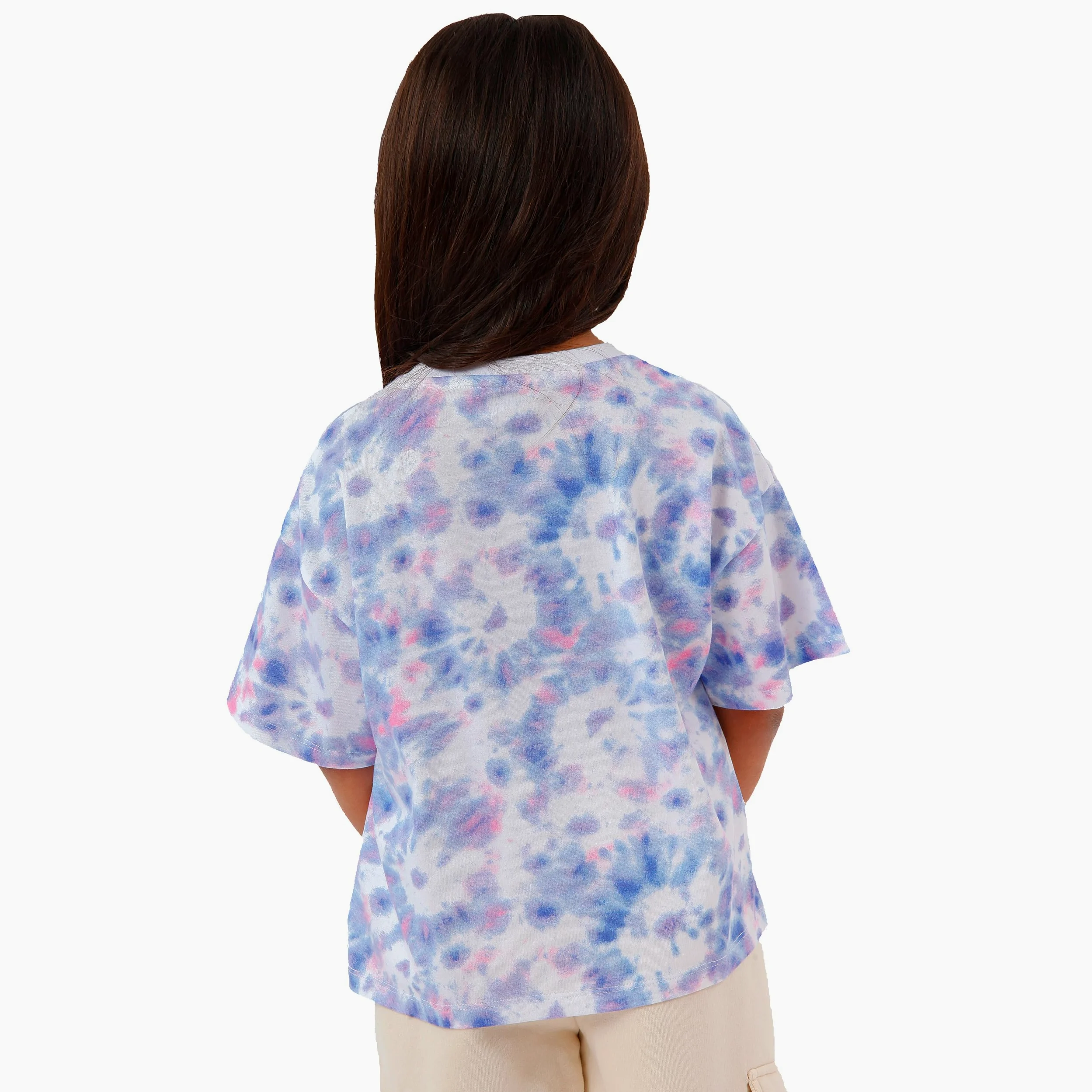 Disney Lilo i Stitch Koszulka | Ubrania w stylu Tie Dye z postacią Stitcha dla dzieci | Oficjalne prezenty Lilo i Stitch dla dziewczynek