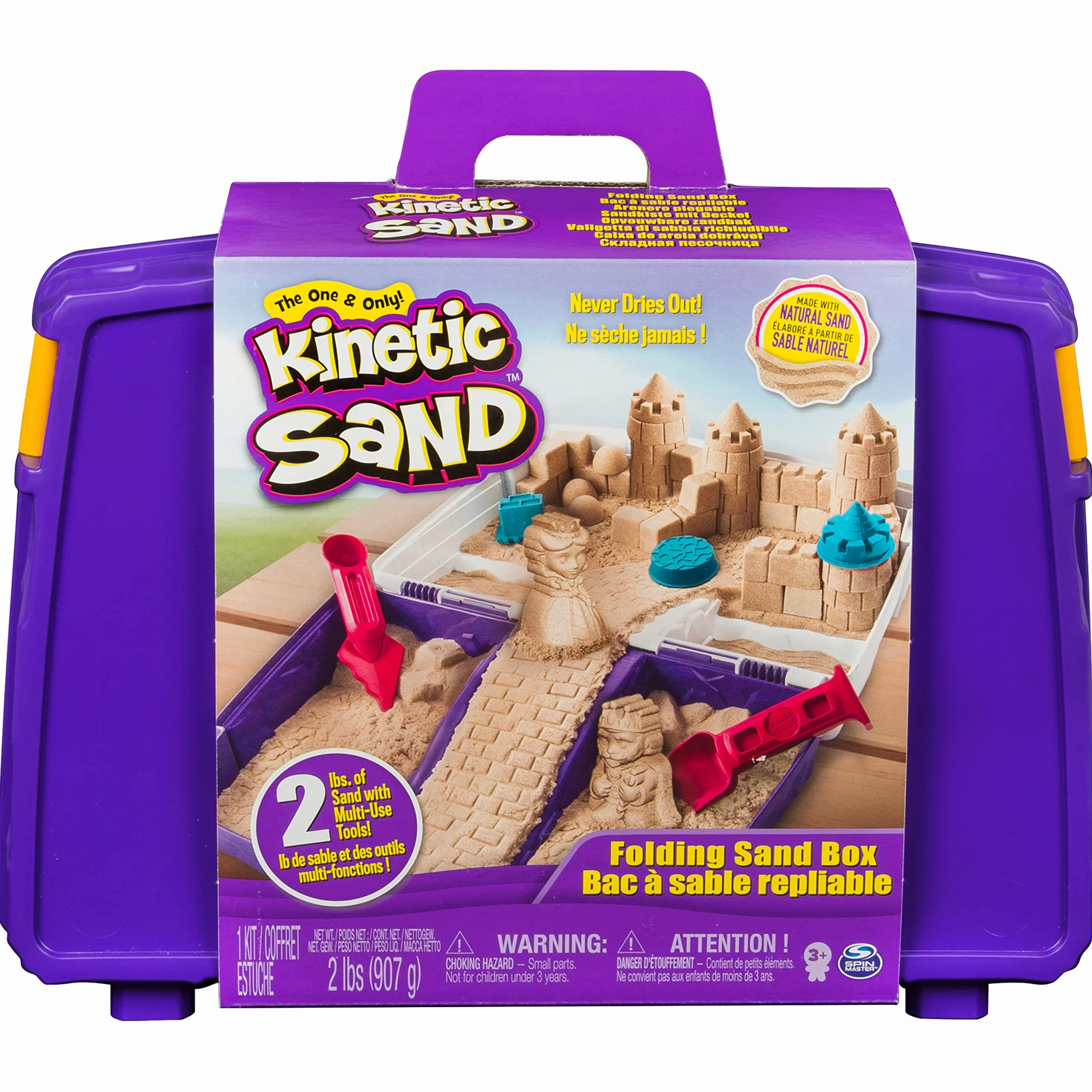Kinetic Sand, Walizka z piaskiem kinetycznym i akcesoriami, dla dzieci od 3 lat