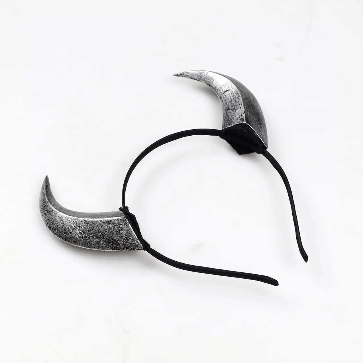 KELAND Gothic Black Feather Cape Shawl with Maleficent Horns Halloween Crow Costume