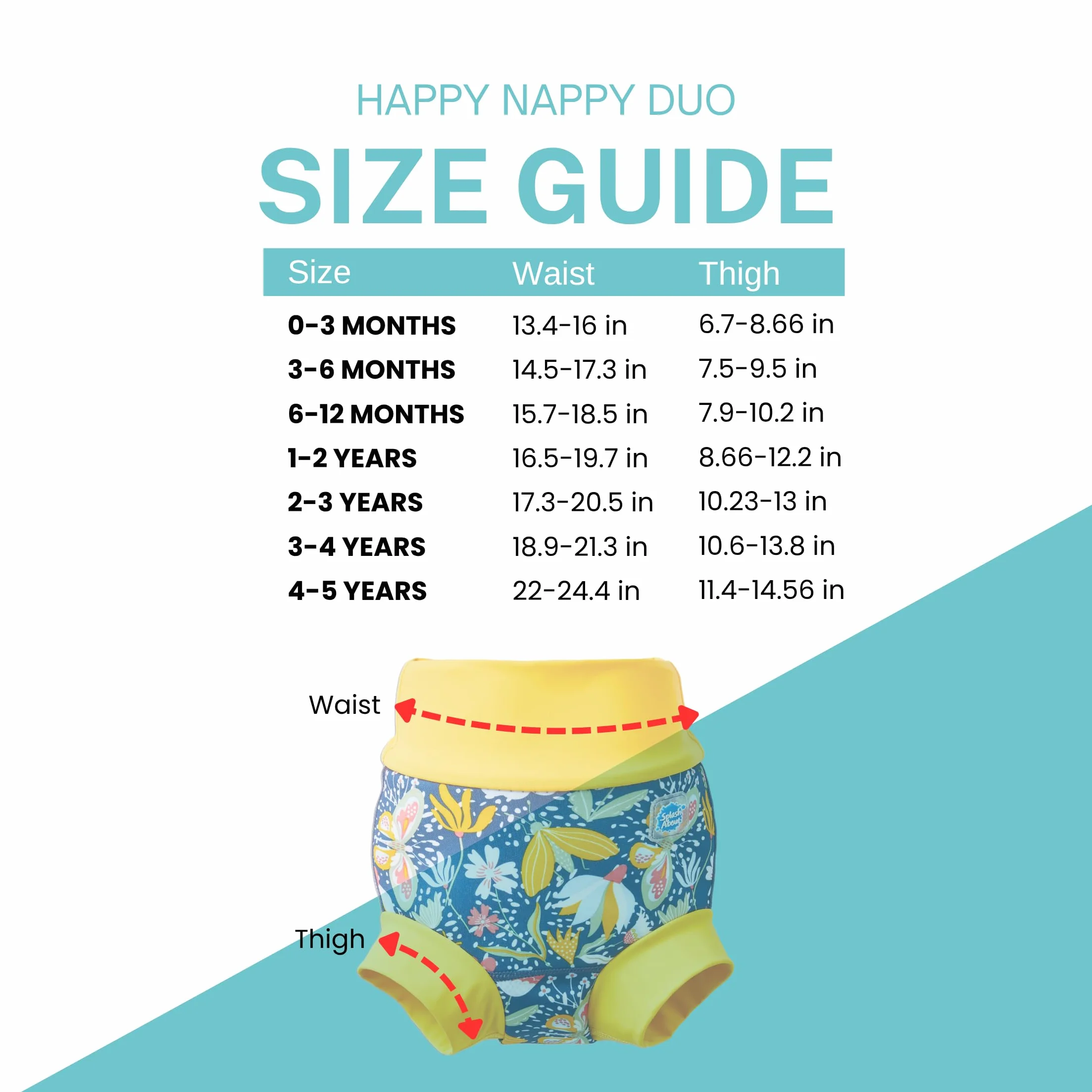 Splash About Happy Nappy Duo Wiederverwendbare Schwimmwindel Garden Delight 6-12 miesięcy