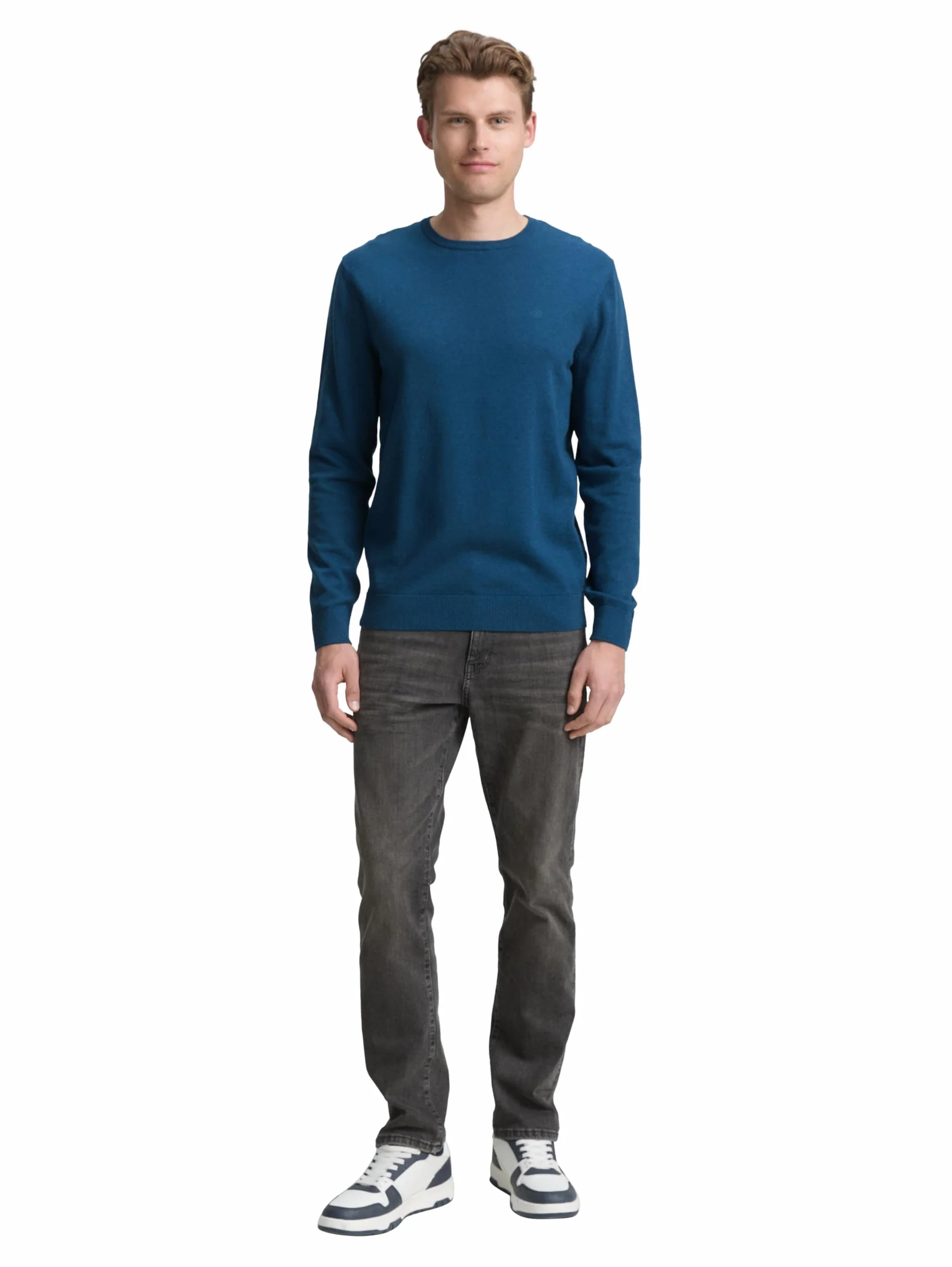 TOM TAILOR Sweter z dzianiny z okrągłym dekoltem Mężczyźni 1012819