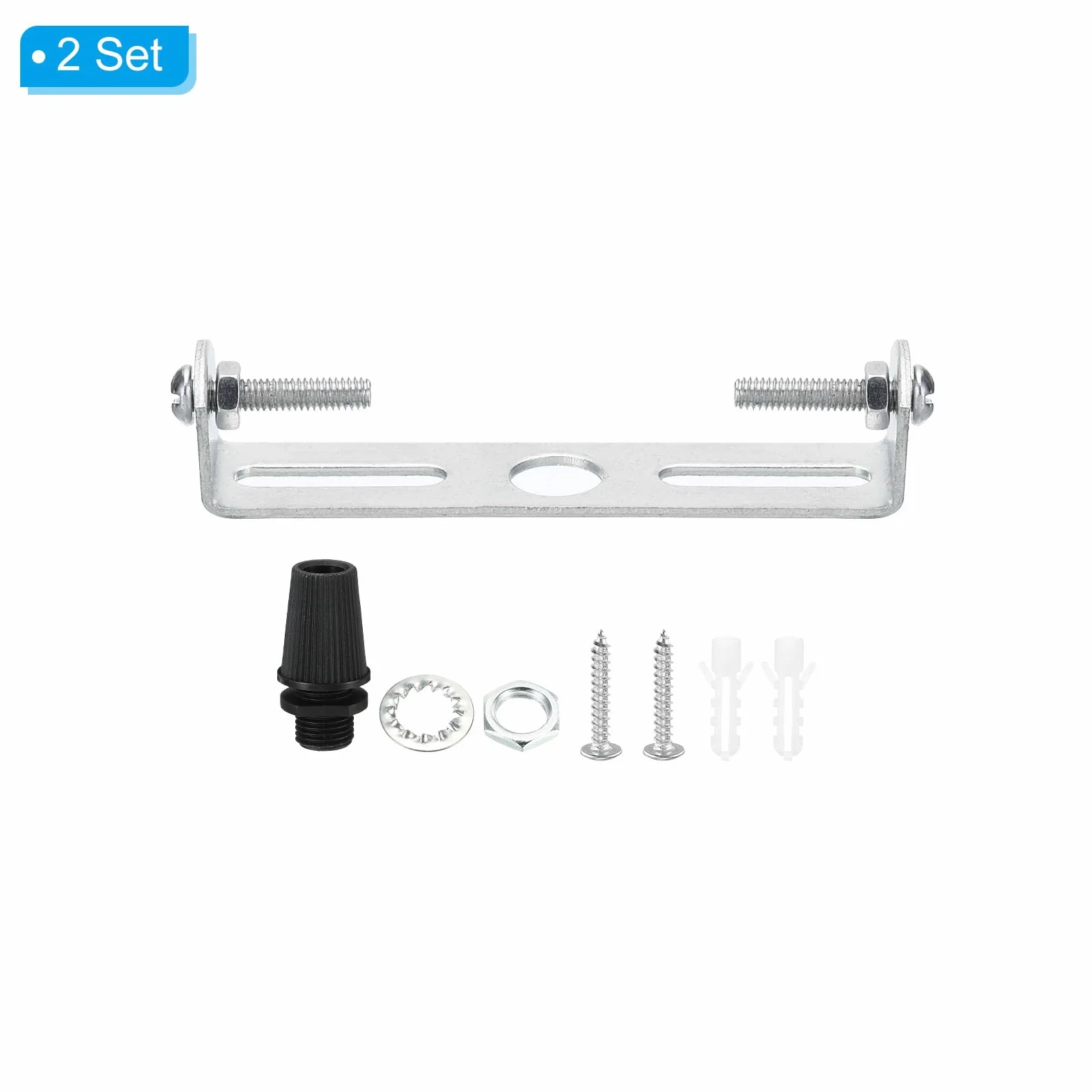 PATIKIL Lampa sufitowa 80 mm, płyta zestaw 2 sztuk, wspornik montażowy, płyta stalowa, listwa poprzeczna do domu, biura, lampa wisząca na ścianę ze śrubą, podkładką, nakrętką