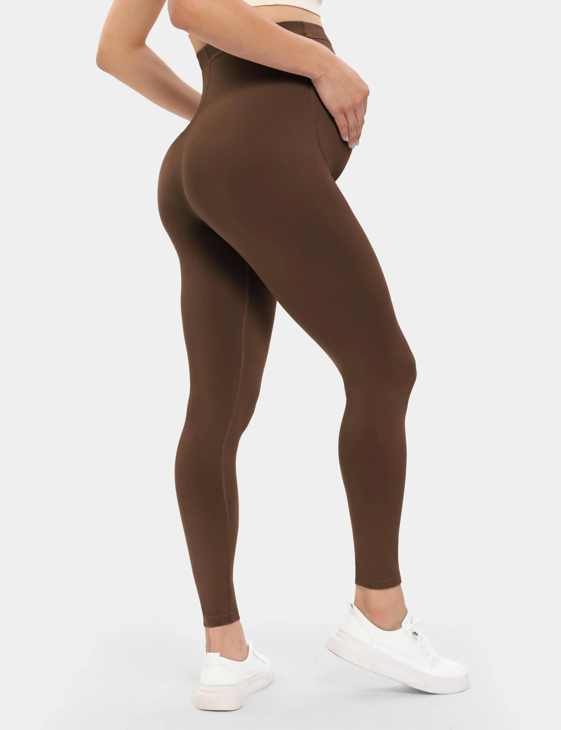 Buttergene Damskie legginsy ciążowe dla kobiet w ciąży odzież aktywna trening joga spodnie