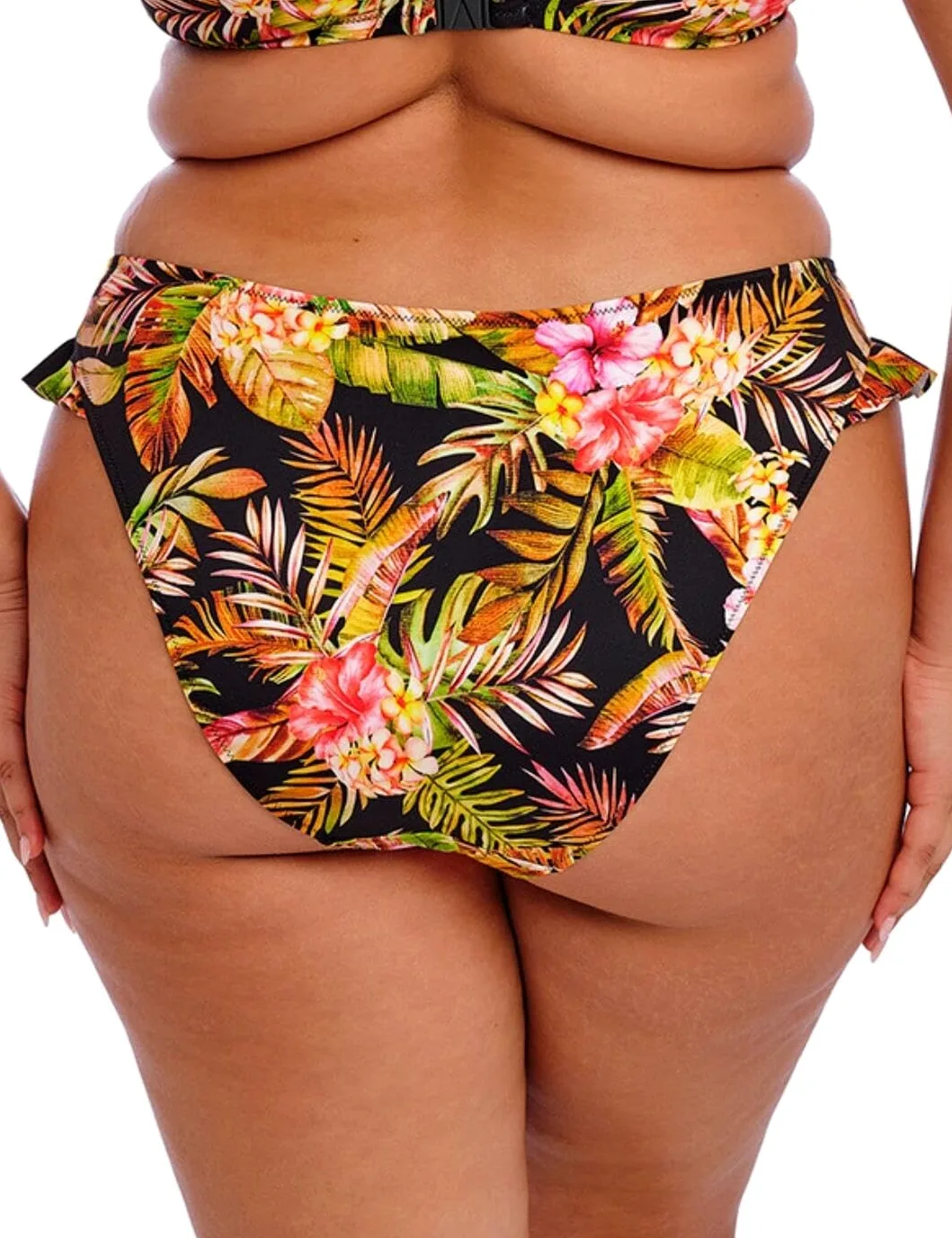 Elomi Damskie majtki bikini Tiger Valley z wysokimi nogawkami, Czarny, 128-Plus
