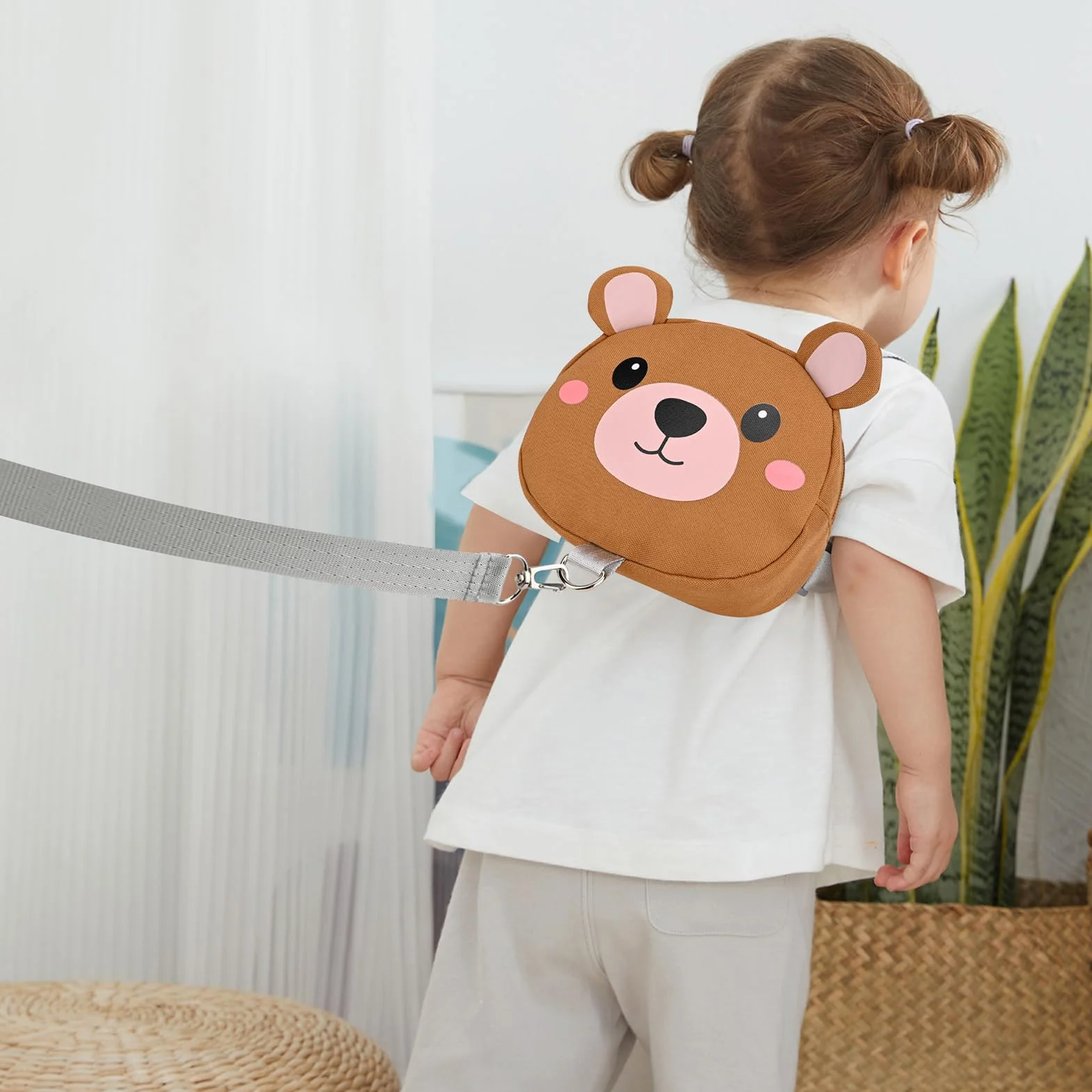 Bebamour Animal Toddler Backpack z wodzami bezpieczeństwa Mini torba ze smyczą dla dzieci Przenośny plecak z szelkami dla chłopców i dziewcząt