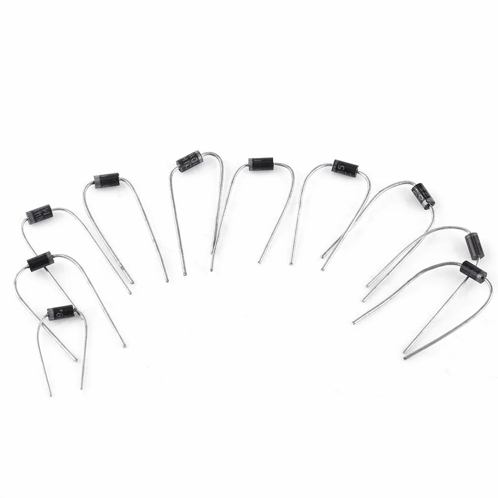 Yosoo Health Gear 10 diod prostowniczych, od 1N4001 do 1N5819 zestaw różnych diod w sumie 100 szt.