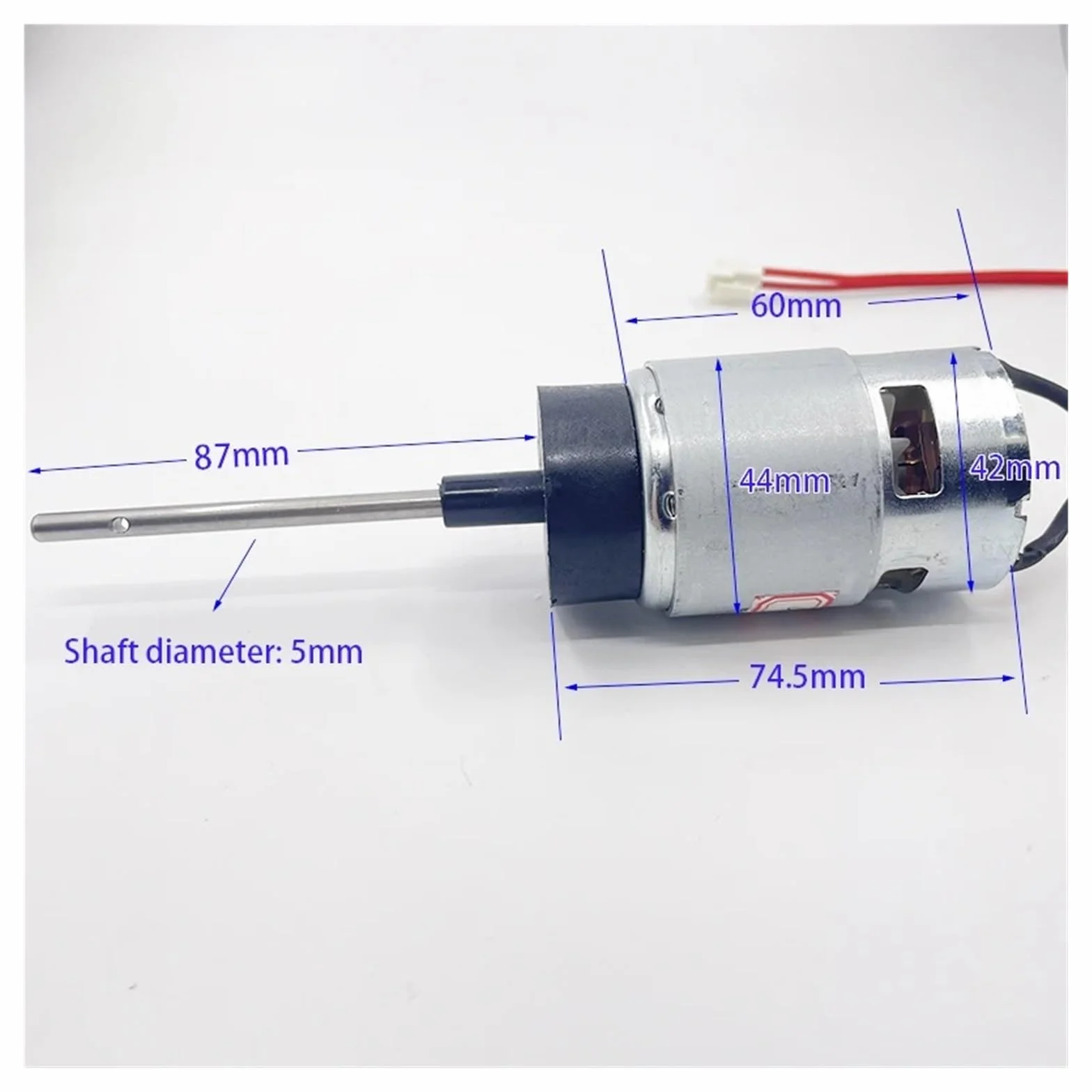Silnik DC 12V 12,5V 7000RPM o wysokim momencie obrotowym i długim wale 87mm RS-755 Szybkie połączenie