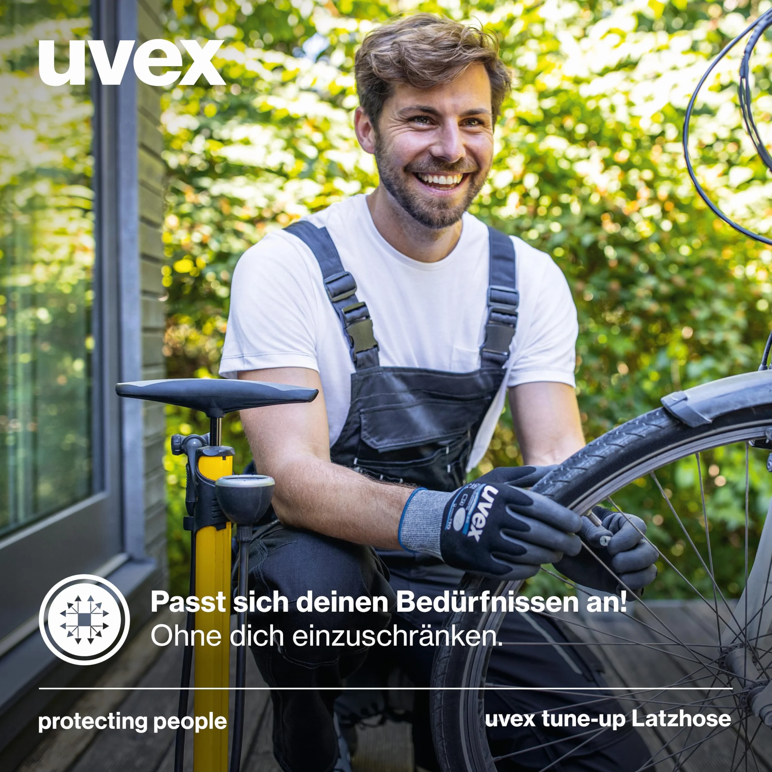 Uvex Tune-up Long Męskie spodnie robocze - Długie ogrodniczki z kieszeniami
