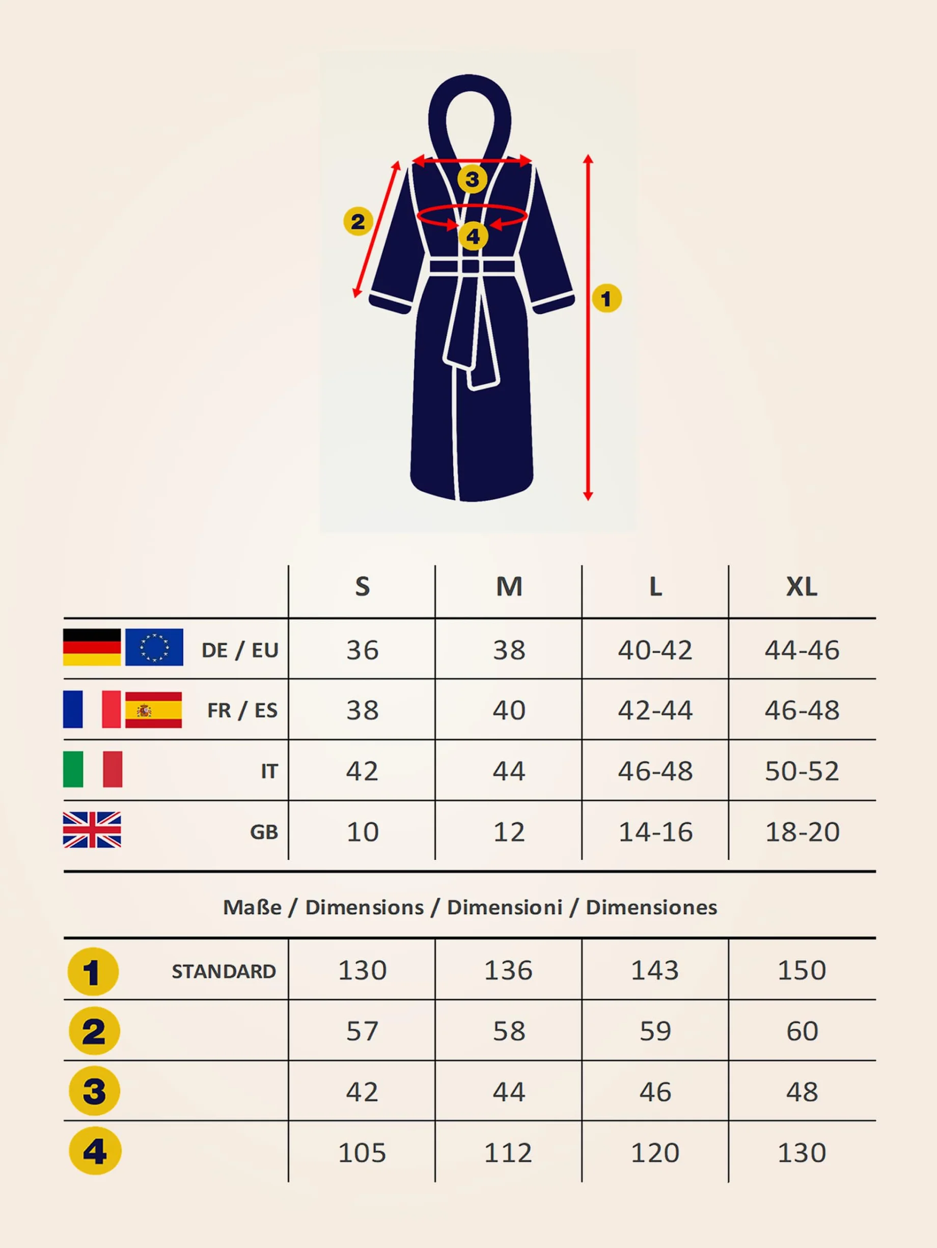 Damski szlafrok kąpielowy bawełniany 340 g/m² z kapturem Öko-Tex frotte