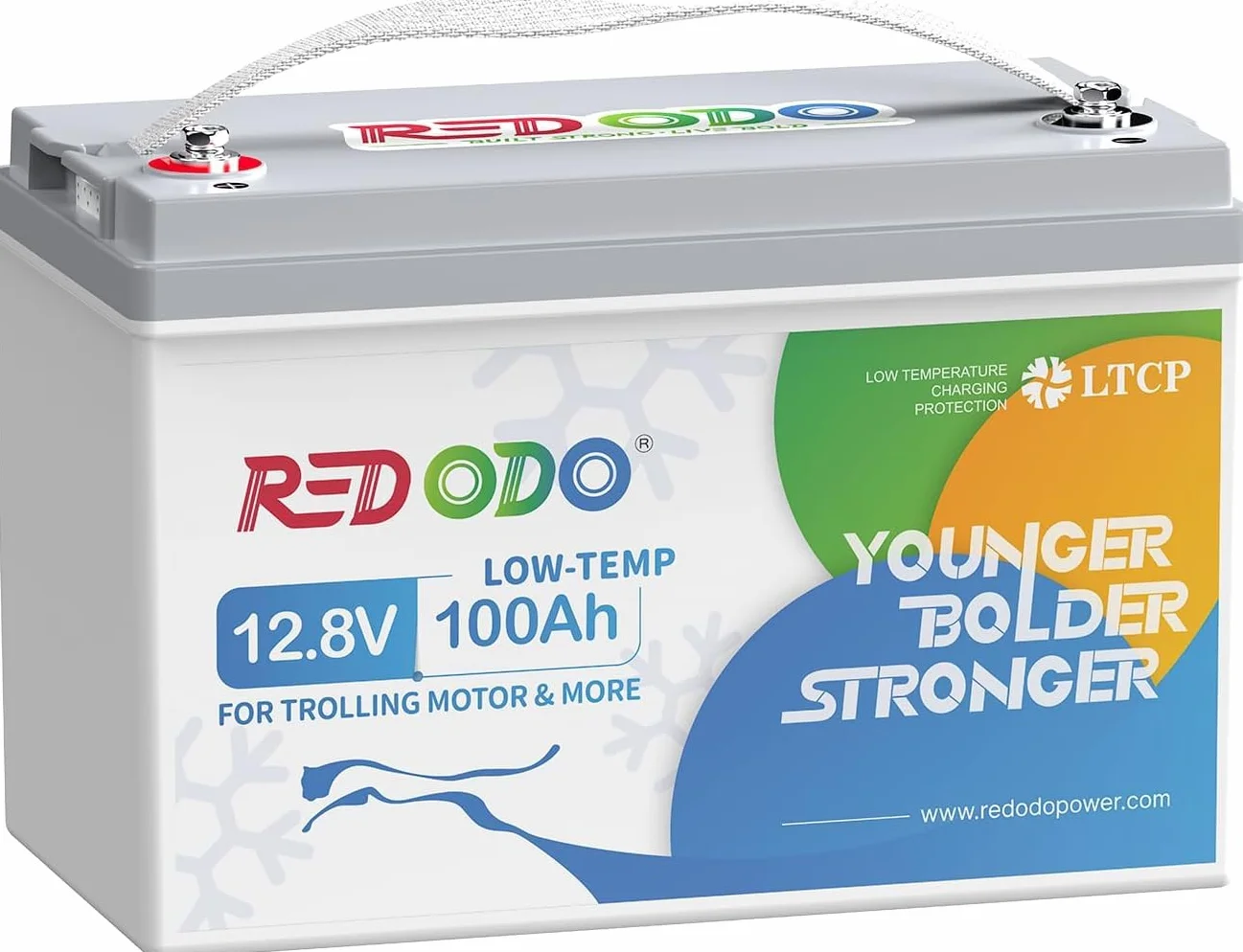 Redodo Akumulator 12V 100Ah LiFePO4 Low Temp Cutoff z BMS 100A, akumulator litowy do 4000 głębokich cykli, idealny do silnika trollingowego, morskiego, ryb, łodzi, kampera, energii słonecznej