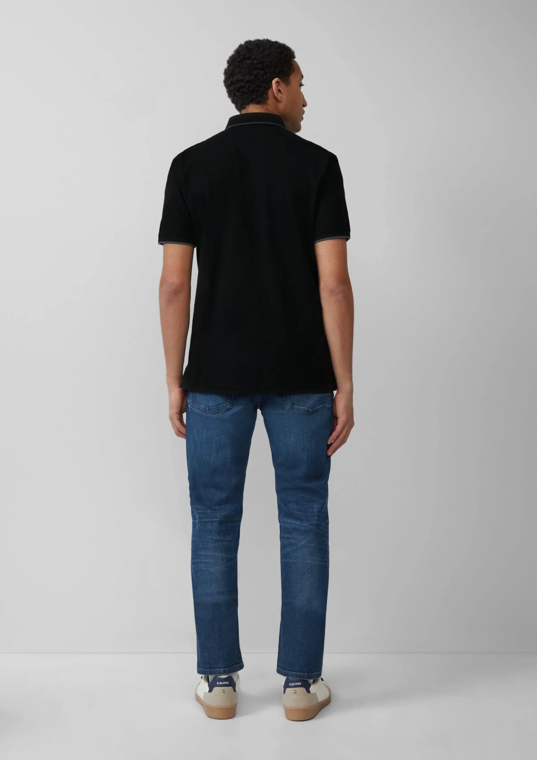 s.Oliver Męska koszulka polo sportowa, czarny, XL
