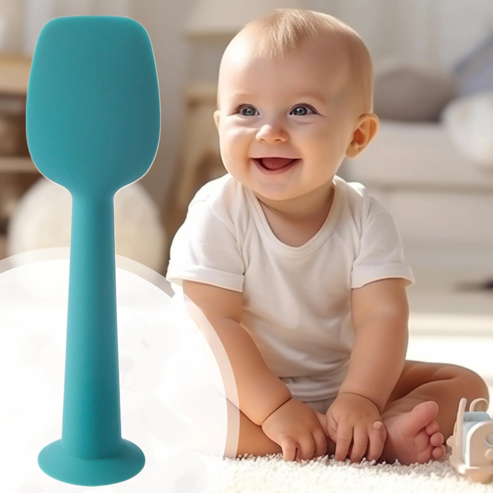 Baby Diaper Cream Spatula, Diaper Cream Applicator, Silicone Paste Tool with Soft Flexible Design, Portable & Easy to Clean, Ideal for Rash Care Nursery Bath Cheeks, 4.8x1.26 inch