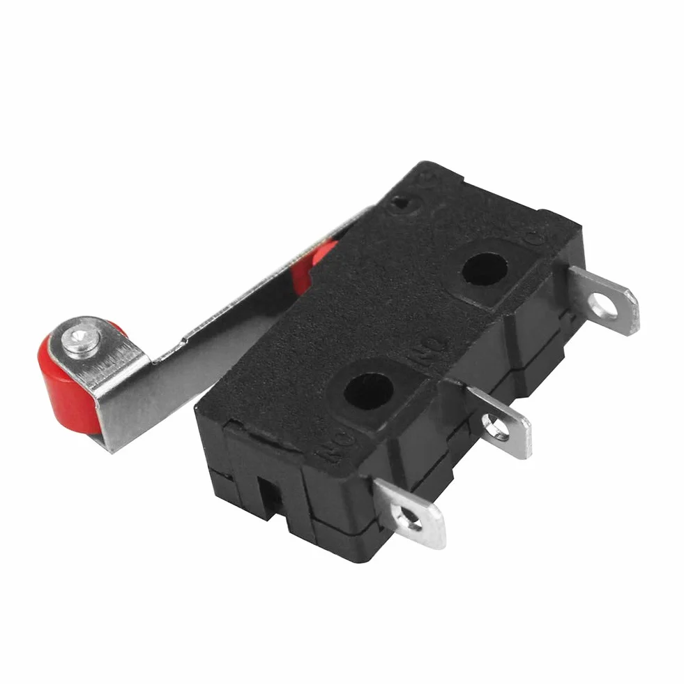 10 sztuk Micro Roller Limit Switch Chwilowy długi zawias szybkie działanie AC 250V 5A SPDT Snap Micro Quick Action Przełącznik