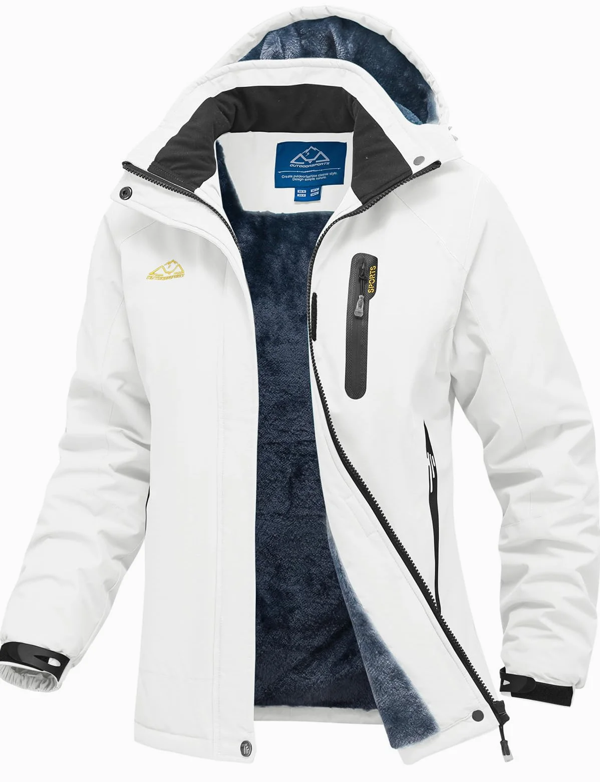 YSENTO Damska kurtka zimowa, wodoszczelna, kurtka narciarska, softshell, ciepła podszewka, wiatroszczelna, outdoorowa kurtka snowboardowa