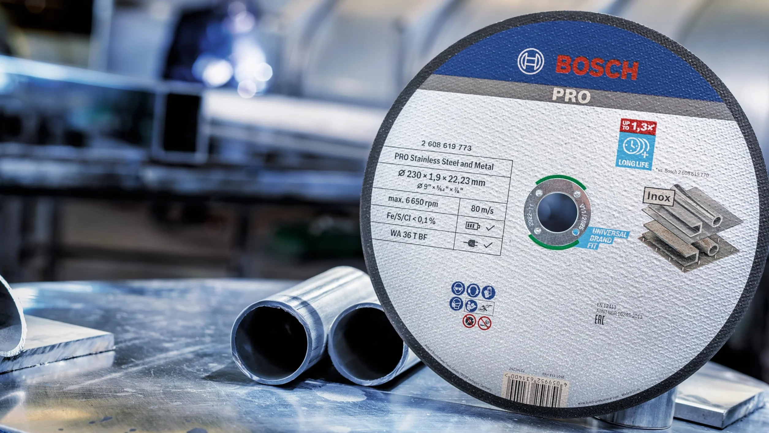 Bosch Professional Tarcza tnąca wygięta standard do Inox (do stali Inox, 230 x 1,9 mm, akcesoria do szlifierek kątowych)