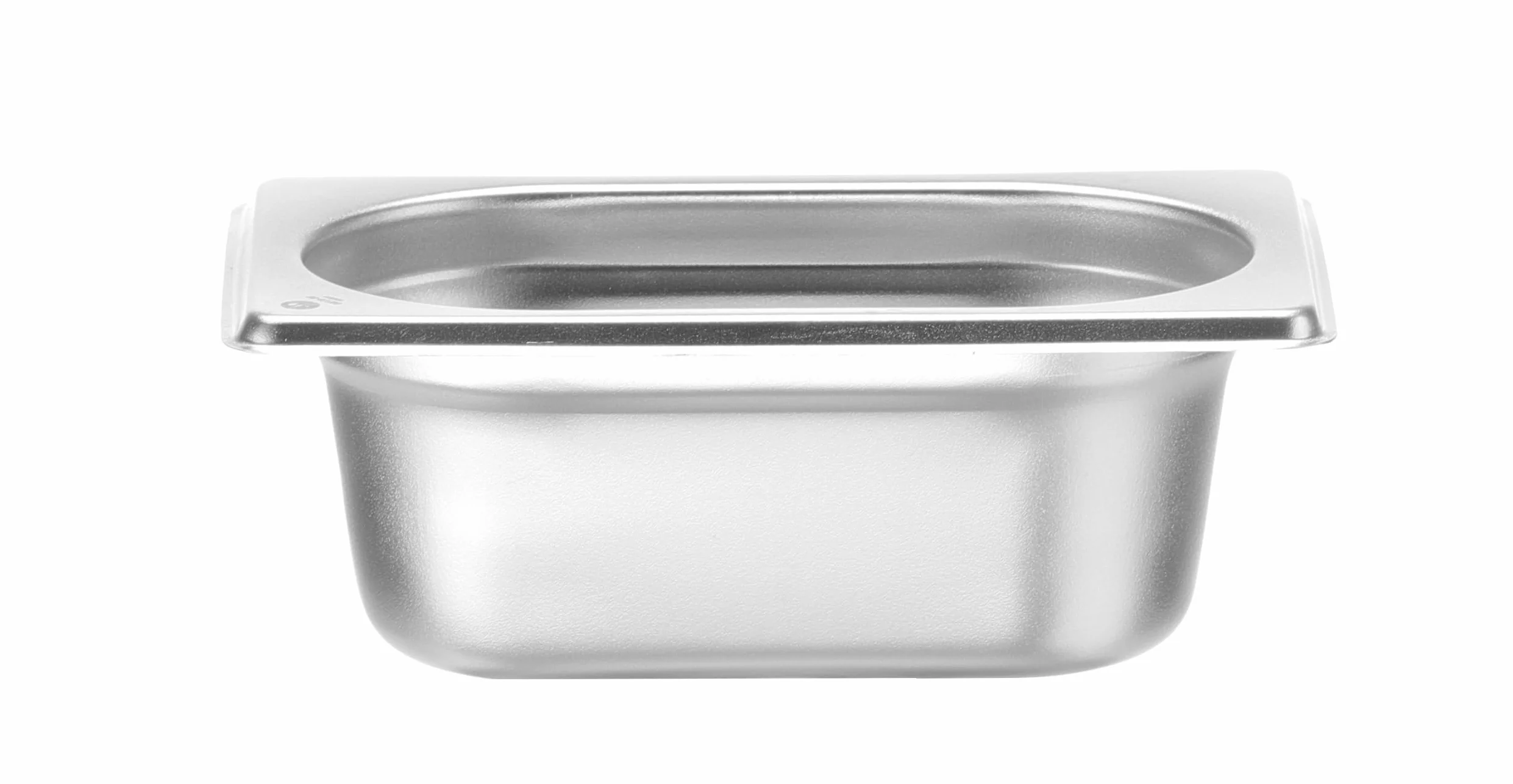 HENDI Pojemnik GN1/9, odpowiedni do piecach konwekcyjnych, lodówkach, bemarach i podgrzewaczach, odporny na temperaturę od -40° do 250°C, 0,6L, 176x108x(H)65mm, stal nierdzewna