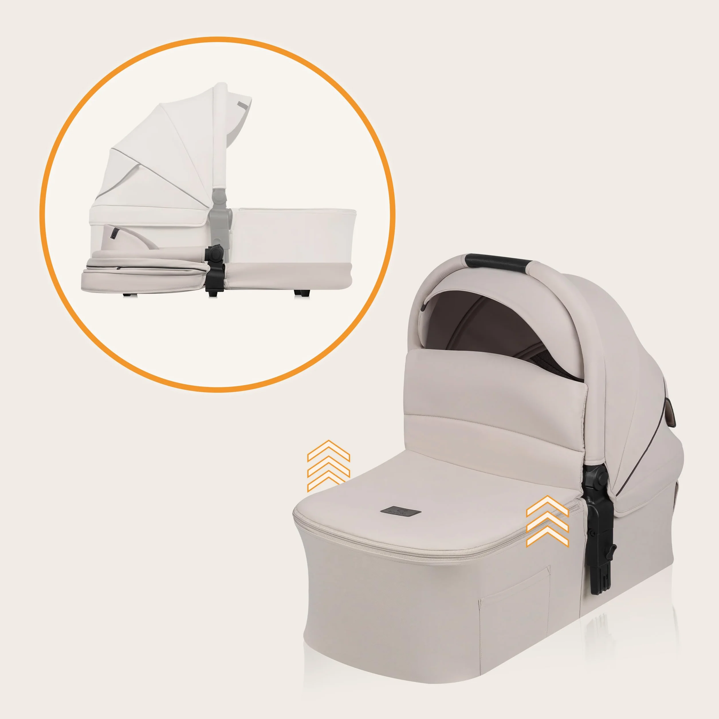 LIONELO AMBER PLUS 3 w 1 Wielofunkcyjny Wózek Dziecięcy od 0 do 4 lat do 22kg z Gondolą XL, Fotelik Samochodowy do 13 kg, Regulacja Oparcia, Duże Terenowe Koła 360o Budka XXL