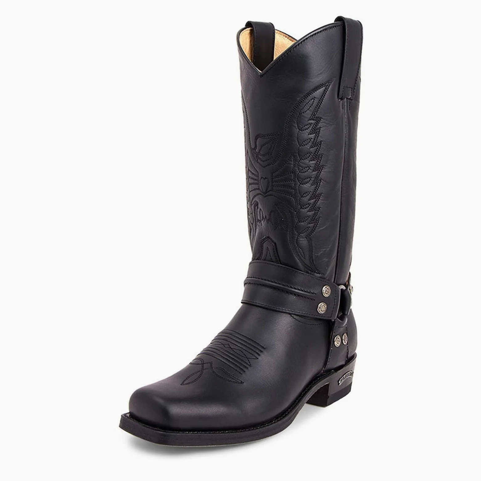Męskie westernowe kowbojskie buty moda szpiczasty nosek wysoki obcas haftowane trwałe buty robocze tradycyjne buty wiejskie