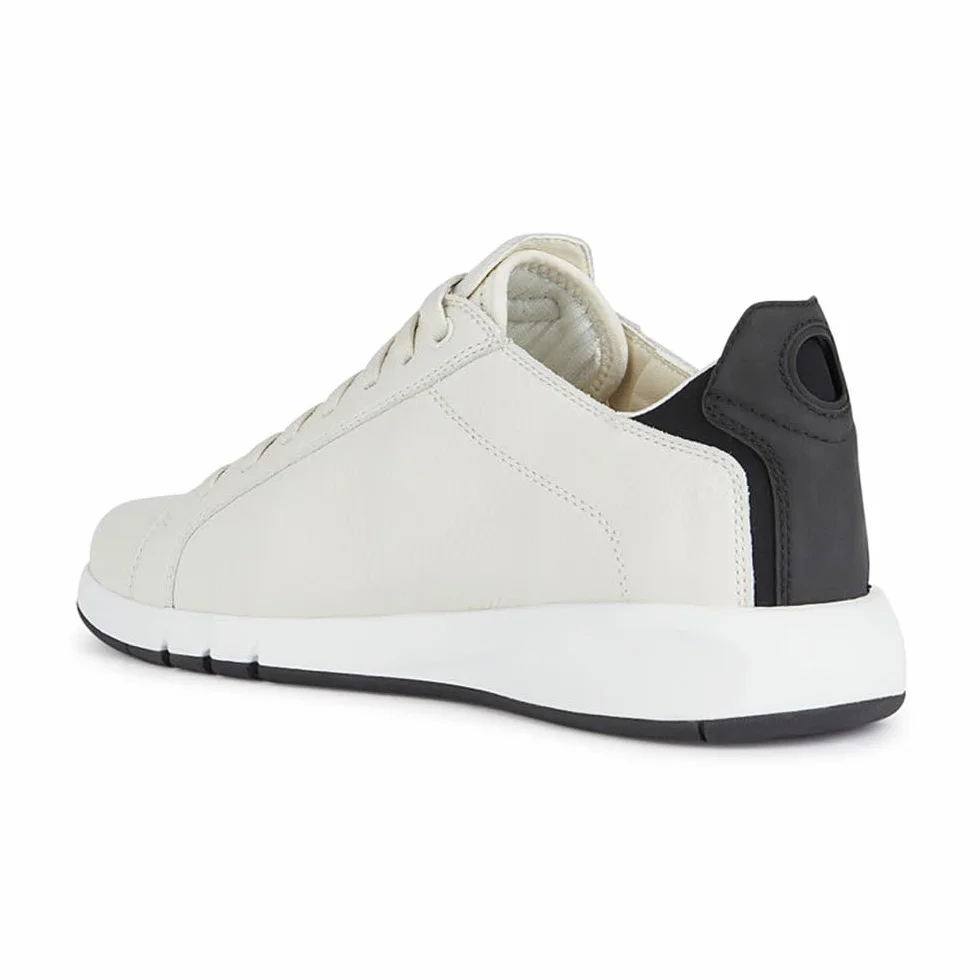 Geox Męskie buty sportowe U AERANTIS A, białe/czarne, 44 EU, biały/czarny, 44 EU