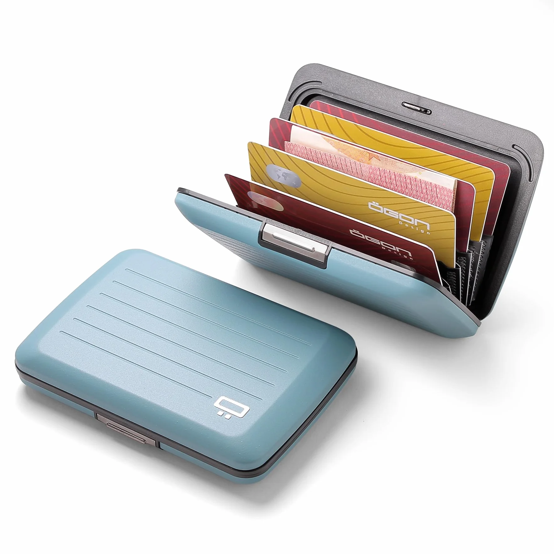 Aluminiowe etui na karty RFID Smart Case OSLO Arctic Blue