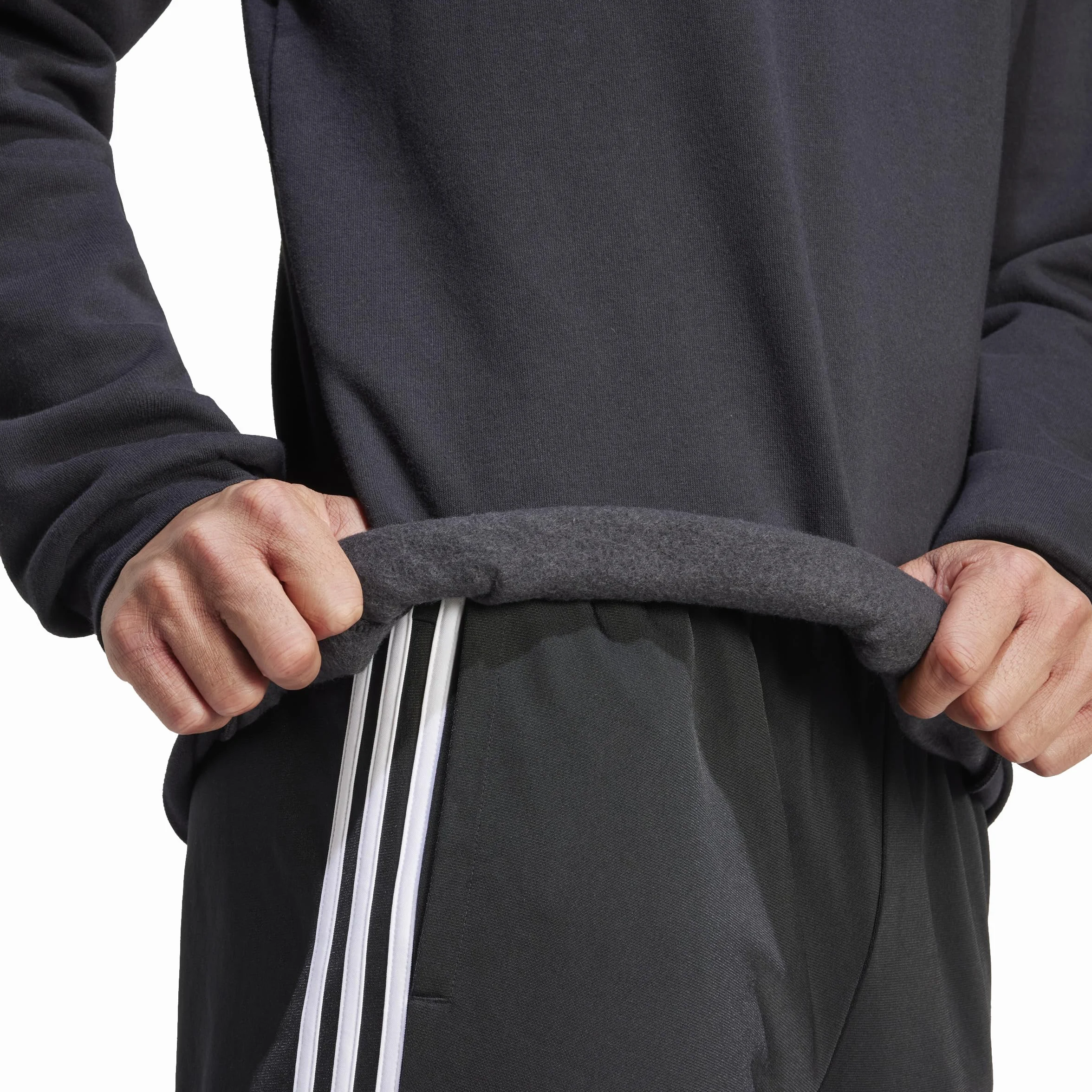 adidas Mężczyźni FEELCOZY ESSENTIALS FLEECE SWEATSHIRT, Black/White, M