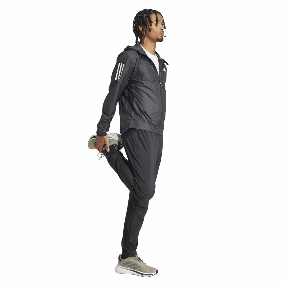 adidas Mężczyźni Own the Run Jacket, Black/White pocket, L