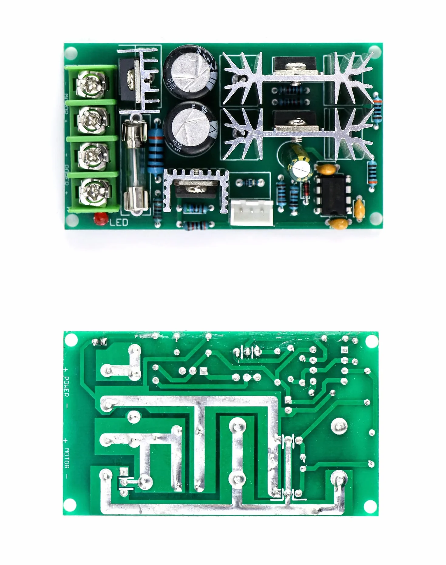 QWORK PWM regulator prędkości silnika DC 12V 24V 36V 48V 20A moduł napędowy o wysokiej wydajności regulowana prędkość PWM sterownik elektroniczny