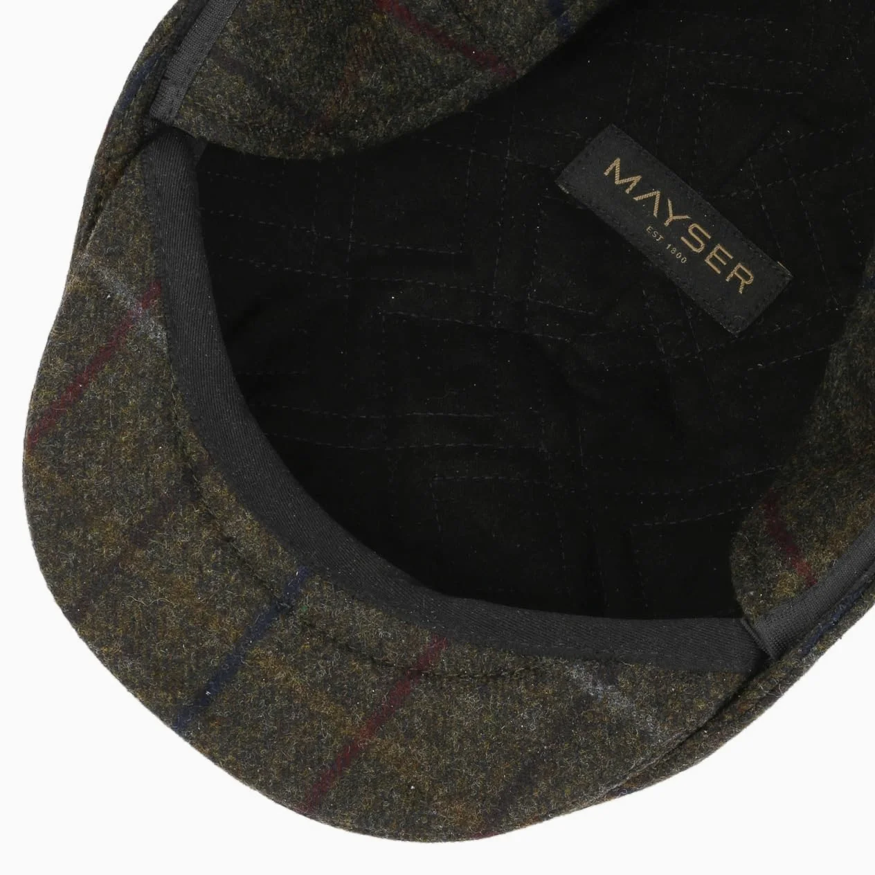 Mayser Sidney Plus Colorado płaska czapka z daszkiem dla mężczyzn – Made in the EU z daszkiem, podszewką, skórzanym paskiem na jesień i zimę
