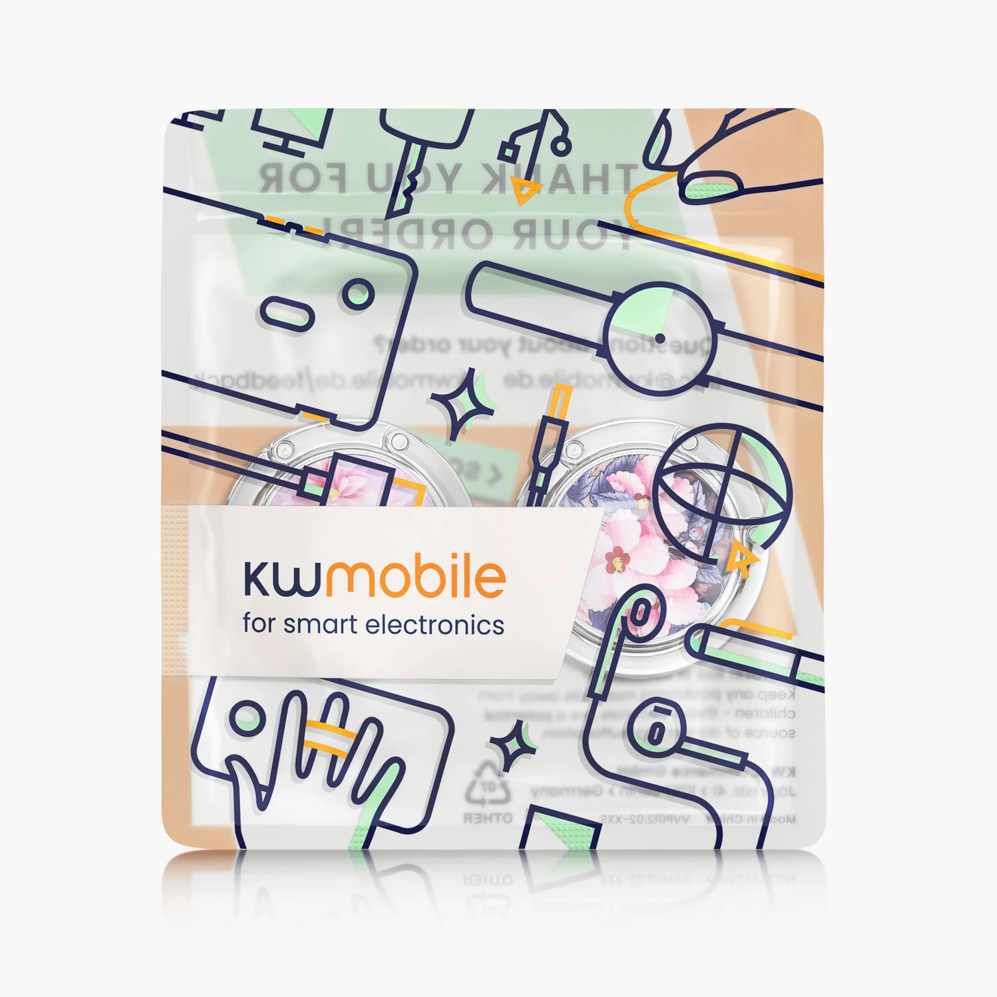 kwmobile Haczyki do torebki na stół, zestaw 2 przenośnych haczyków do torebki, składany uchwyt na torebkę, wieszaki na stoły z designem, diamentowy haczyk do torebki, czarny/biały/srebrny
