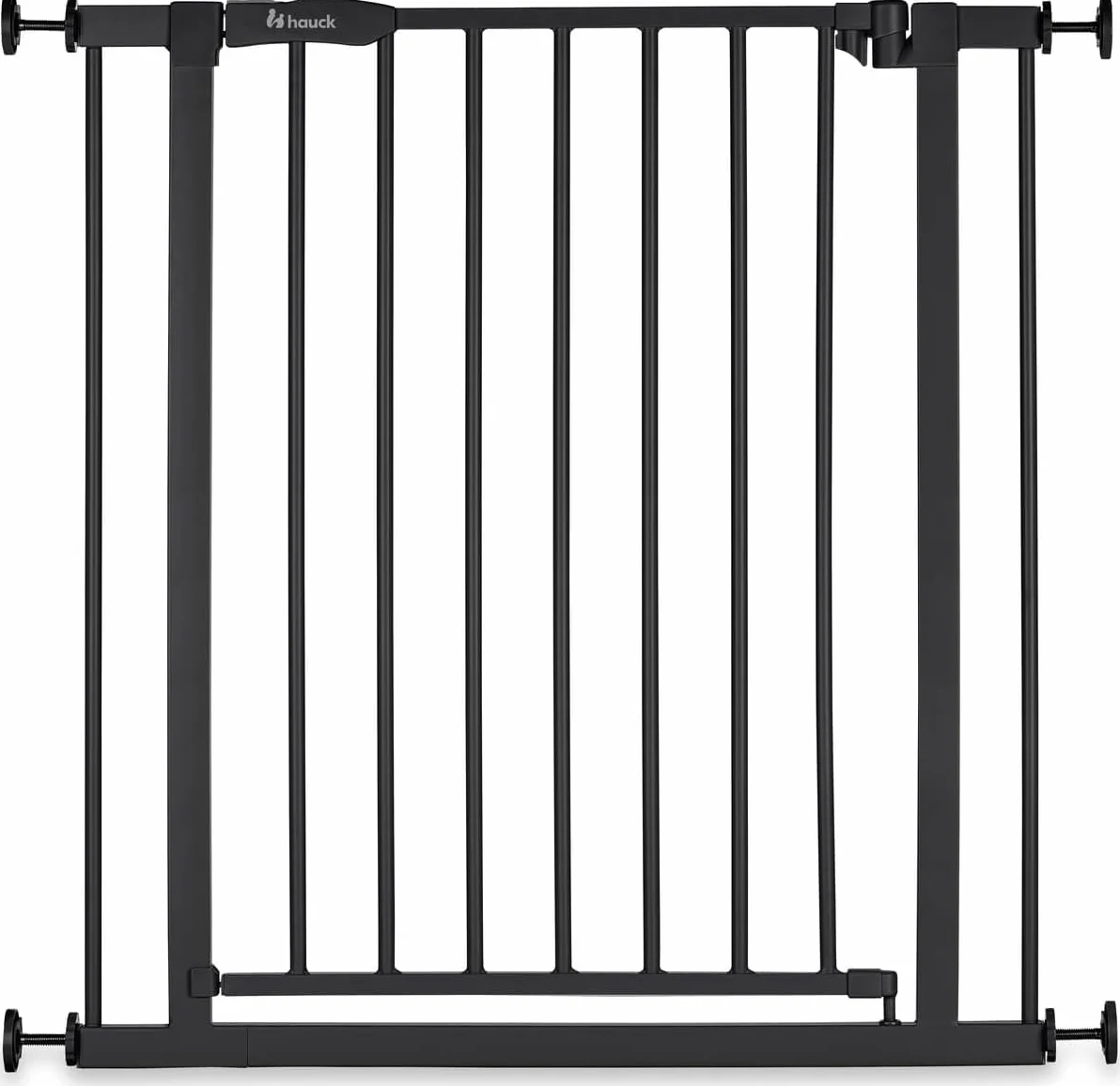 hauck Barierka bezpieczeństwa dla dzieci Open N Stop 2 (szerokość 75 do 80 cm) - bez wiercenia, dwustronne otwieranie 1-ręczne, zamek ręczny - czarny metal