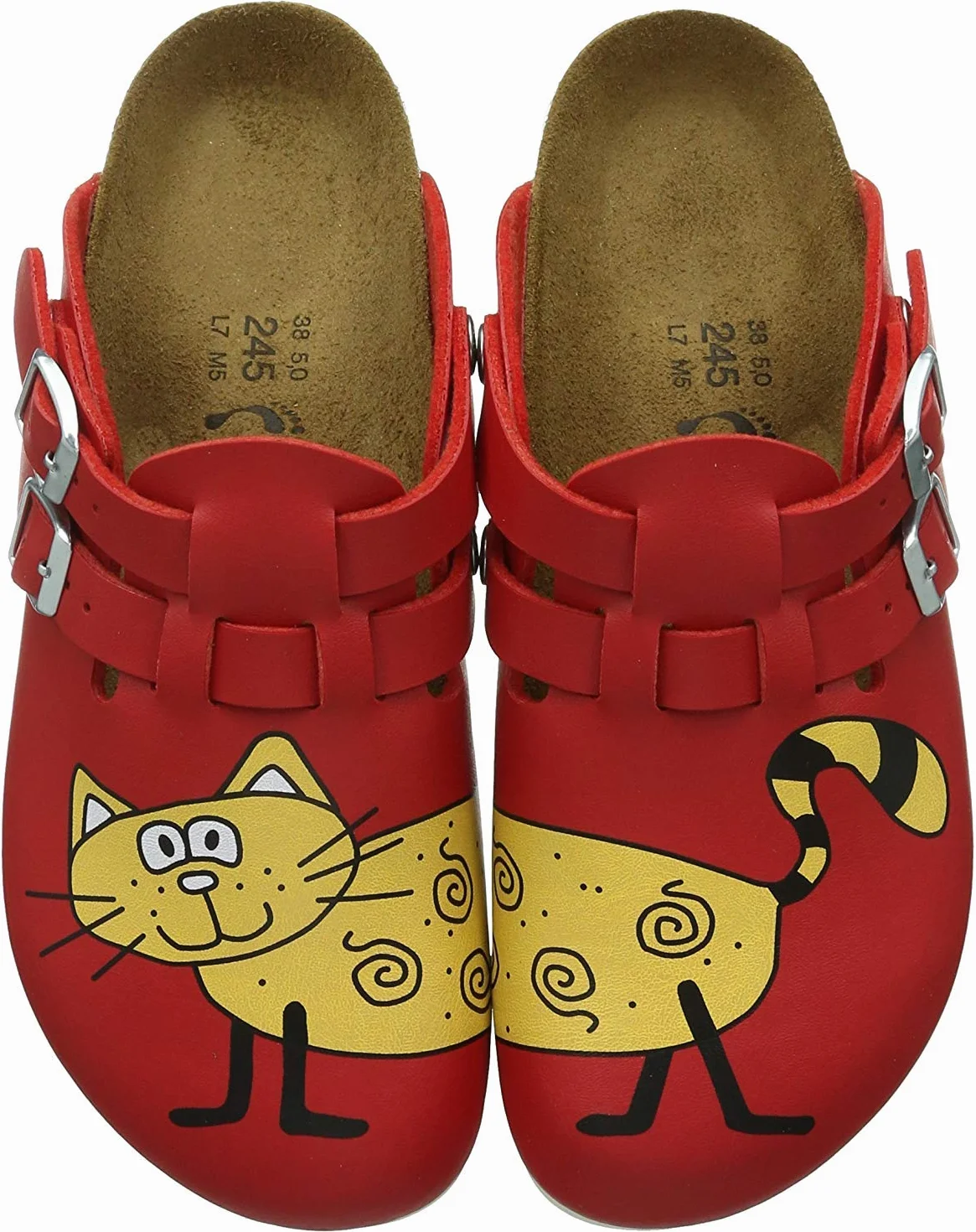 BIRKENSTOCK Kay Profesjonalne chodaki, Czerwony kot czerwony, 38 EU Schmal