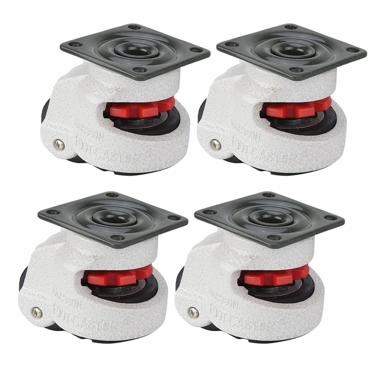 4 stücke Rollen Nylon Aluminiumlegierung Industrielle Maschine Nivellierung Nachlauf GD-40F