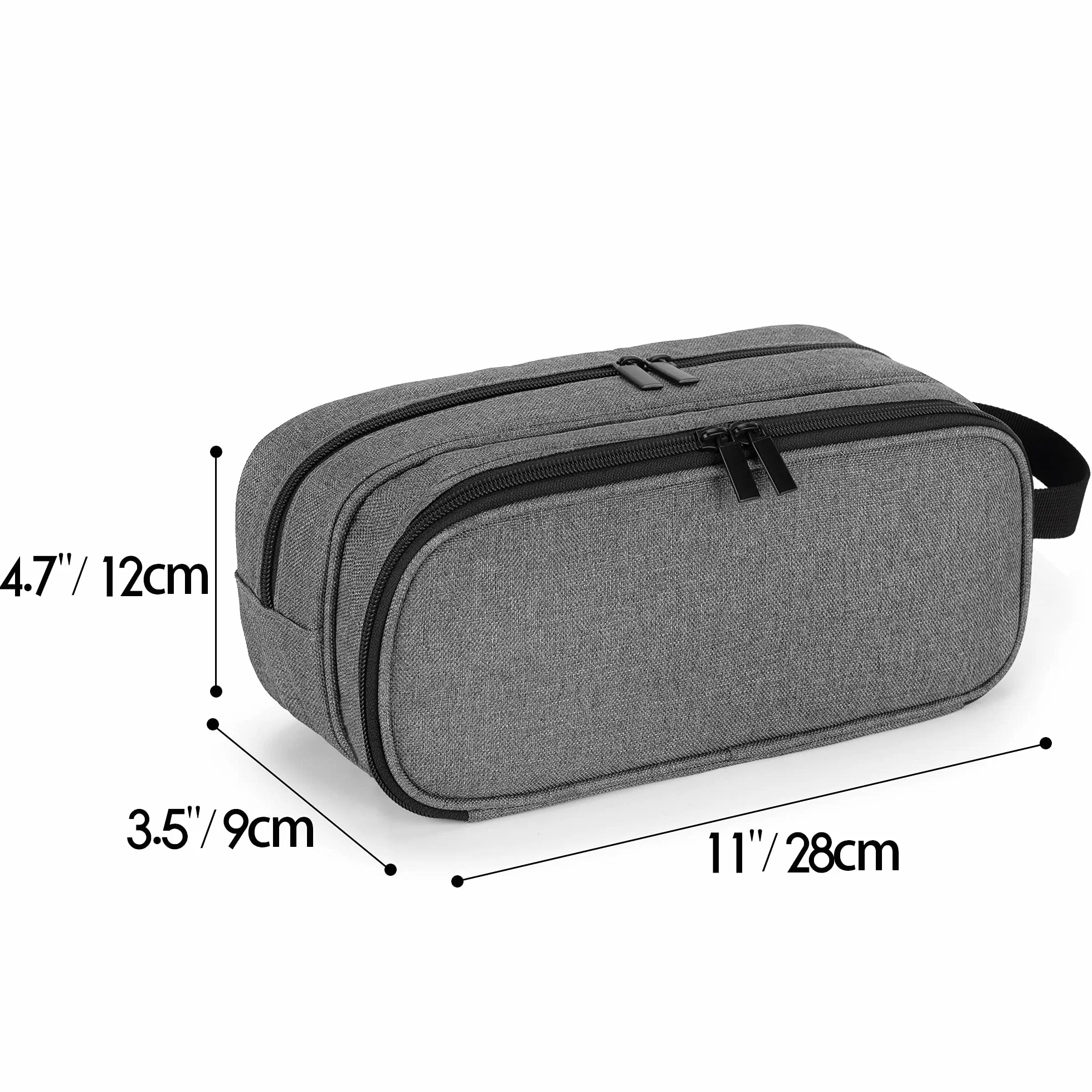 Trunab Stetoskop torba do noszenia kompatybilna z 3M Littmann/MDF/ADC, trzymająca dwa stetoskopy lub mankiety BP, medyczna obudowa z dodatkową kieszenią na akcesoria dla pielęgniarek, niezbędne akcesoria dla pielęgniarek, lekarzy, szary